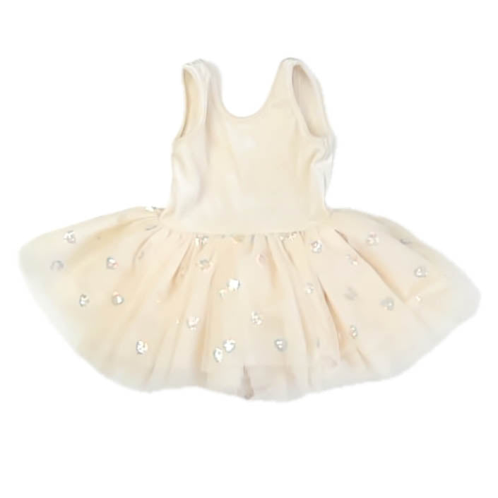 Noralee Girls Ivory | Silver Sequins Dress Size: 18 Months Ivory | Silver Sequins