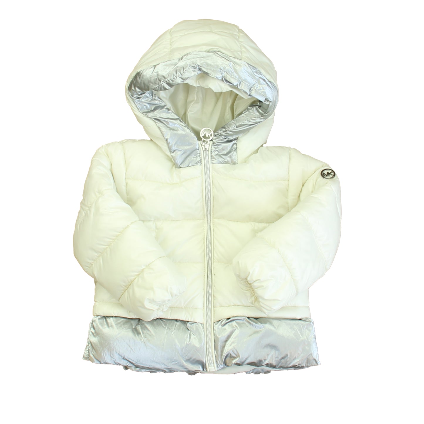 Michael Kors Girls Ivory | Silver Winter Coat Size: 2T Ivory | Silver