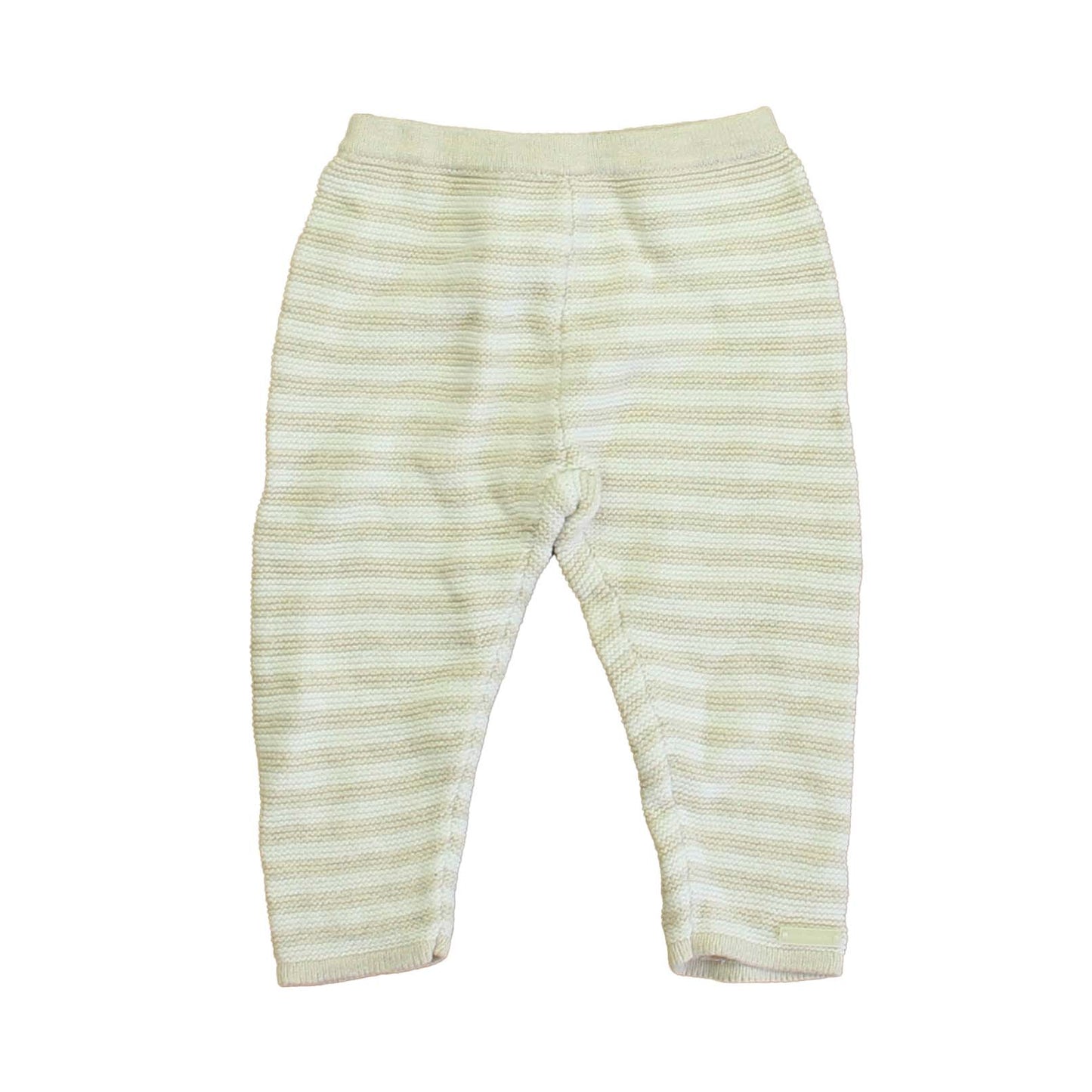 Janie and Jack Unisex Ivory Stripe Leggings Size: 6-12 Months Ivory Stripe