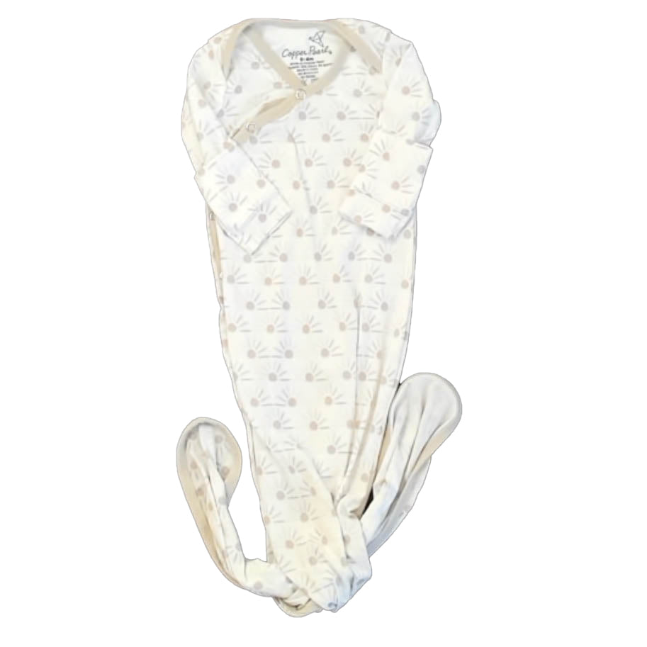 Copper Pearl Boys Ivory Suns Nightgown Size: 0-4 Months Ivory Suns