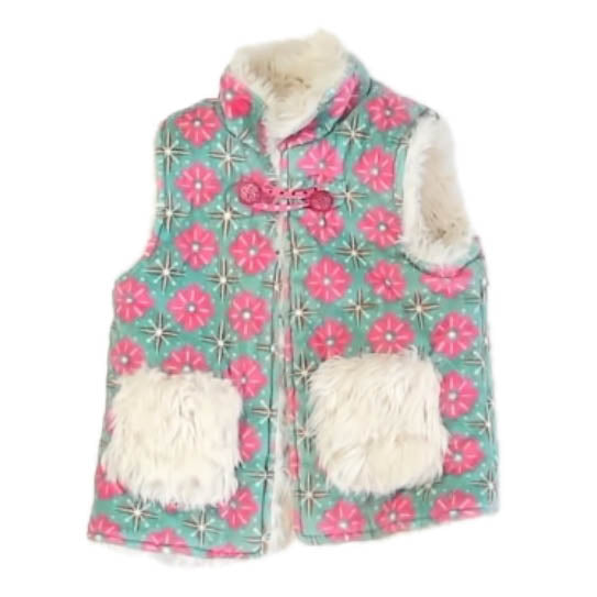 Matilda Jane Girls Ivory | Turquoise Vest Size: 3T Ivory | Turquoise