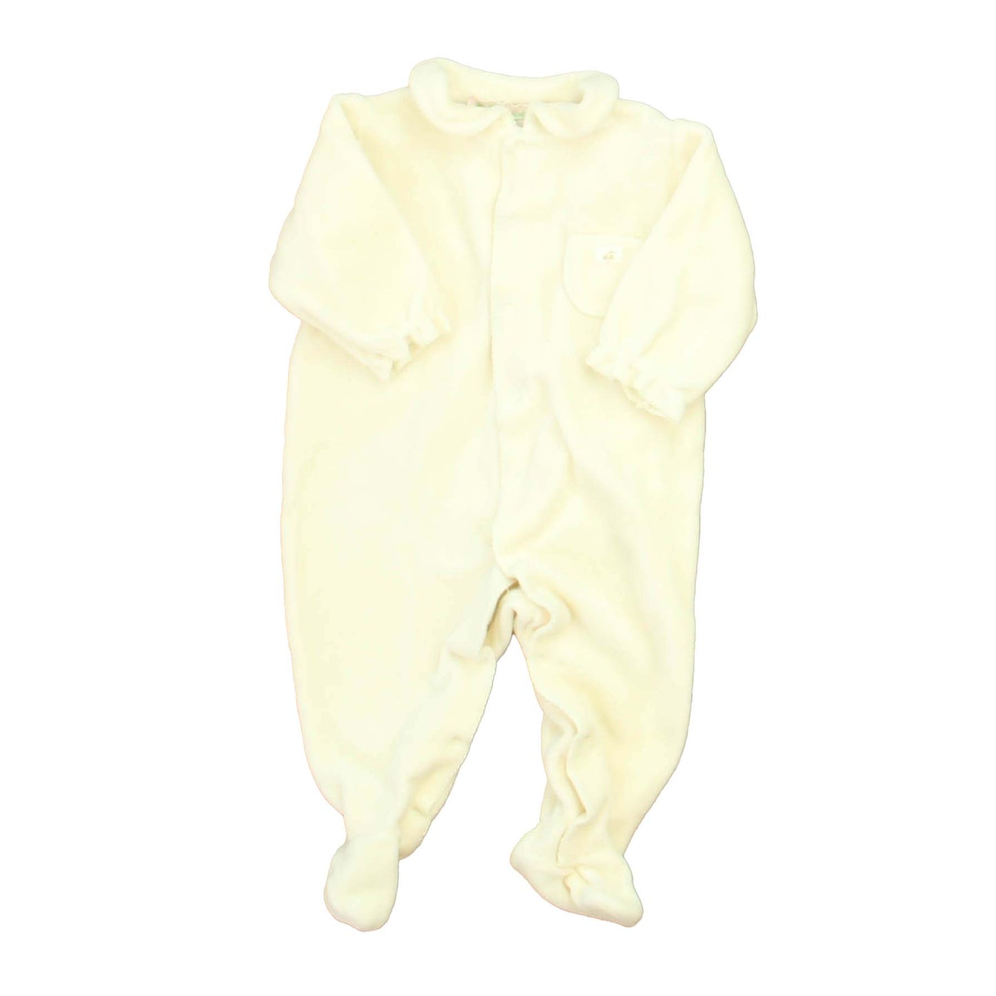 Bonpoint Girls Ivory Velour Long Sleeve Outfit Size: 3 Months