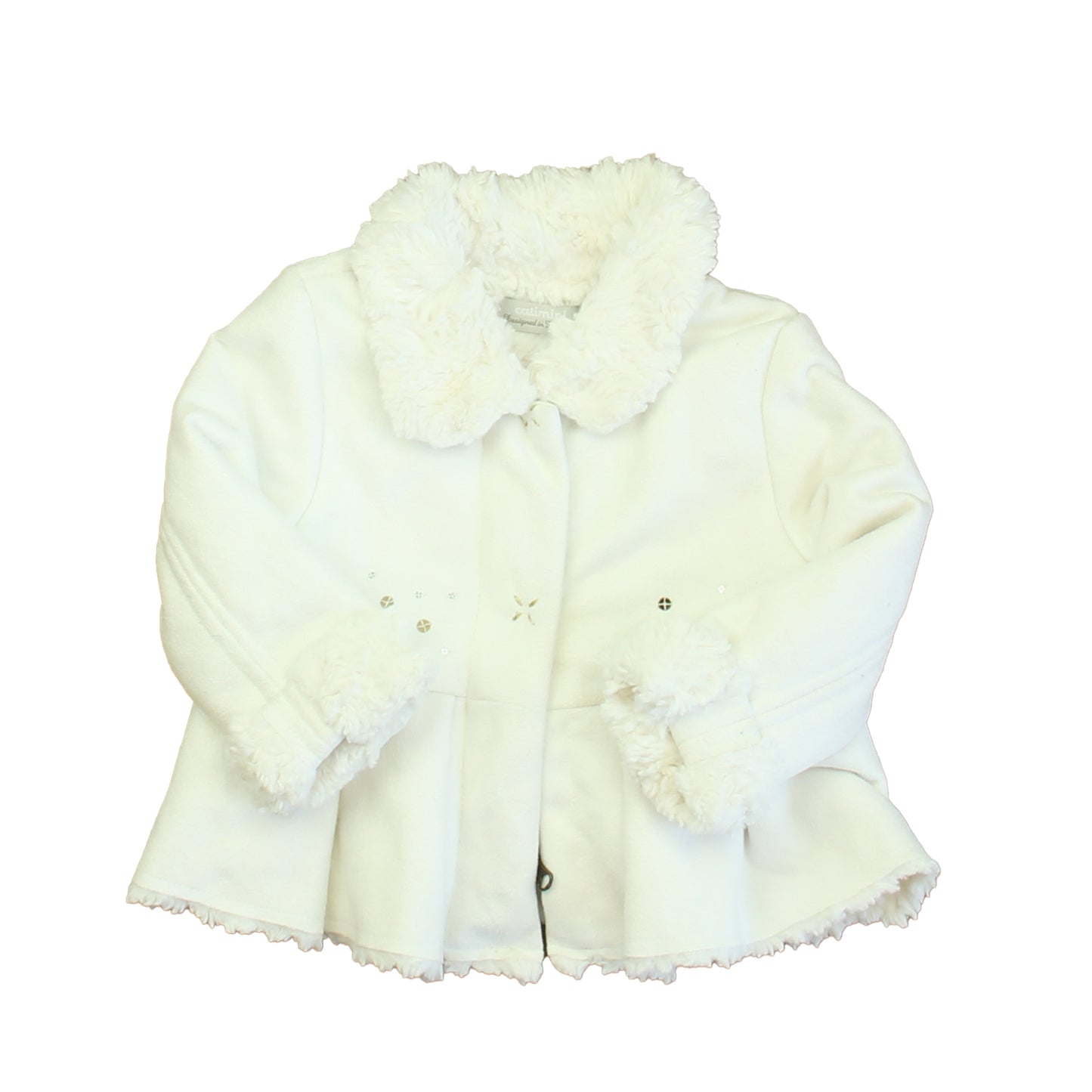 Catimini Girls Ivory Jacket Size: 18 Months Ivory