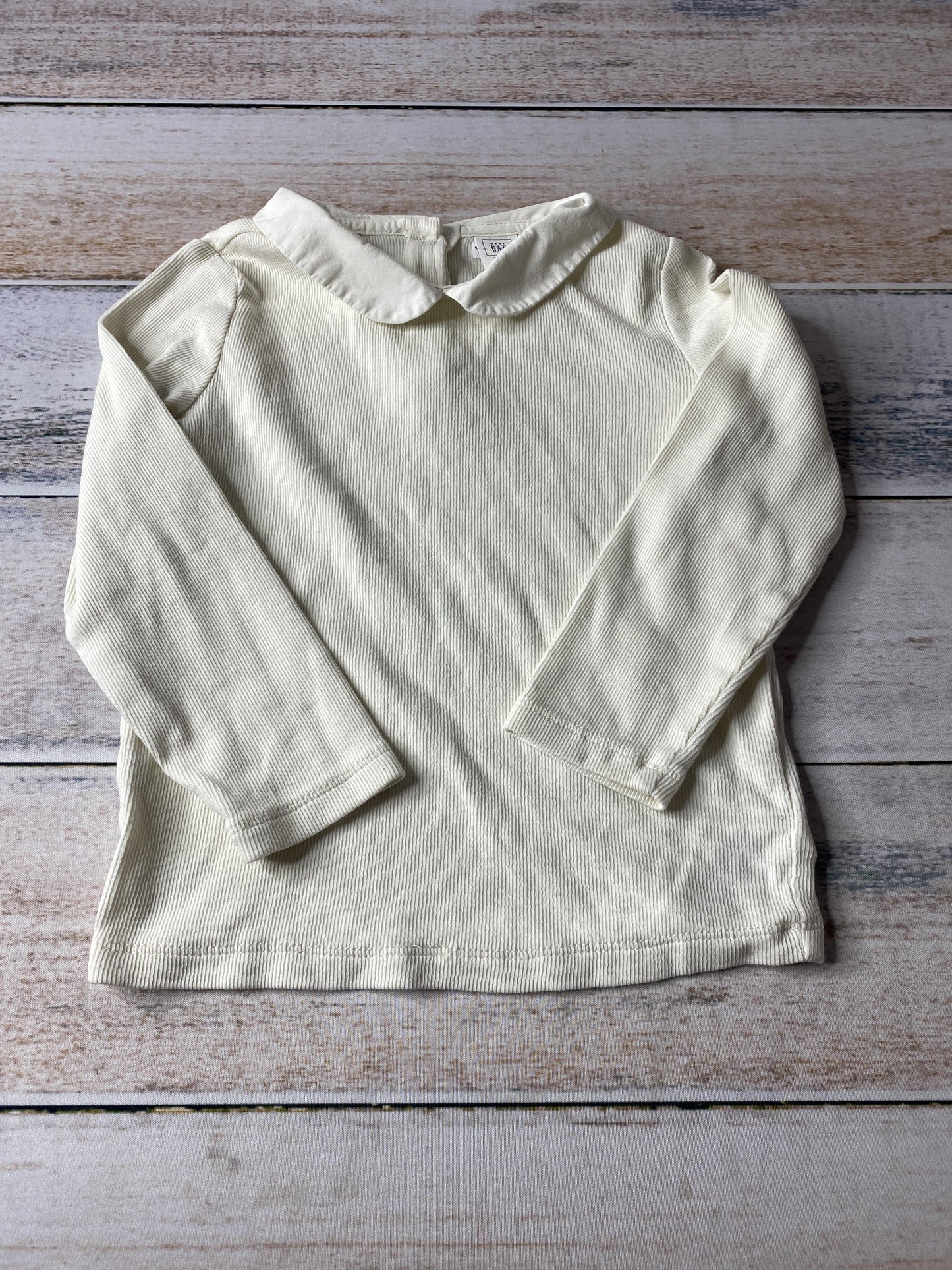 Gap Girls Ivory Long Sleeve Shirt Size: 3T Ivory