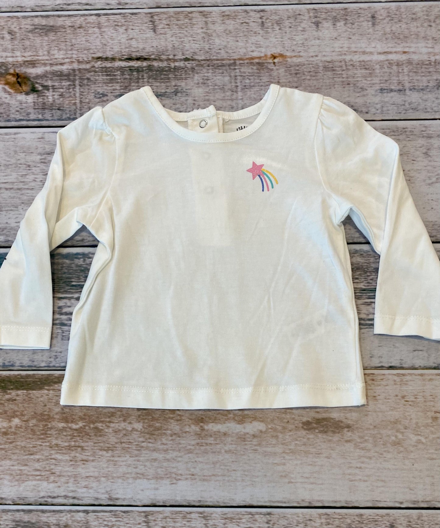 Little Me Girls Ivory Shirt Size: 12 months Ivory