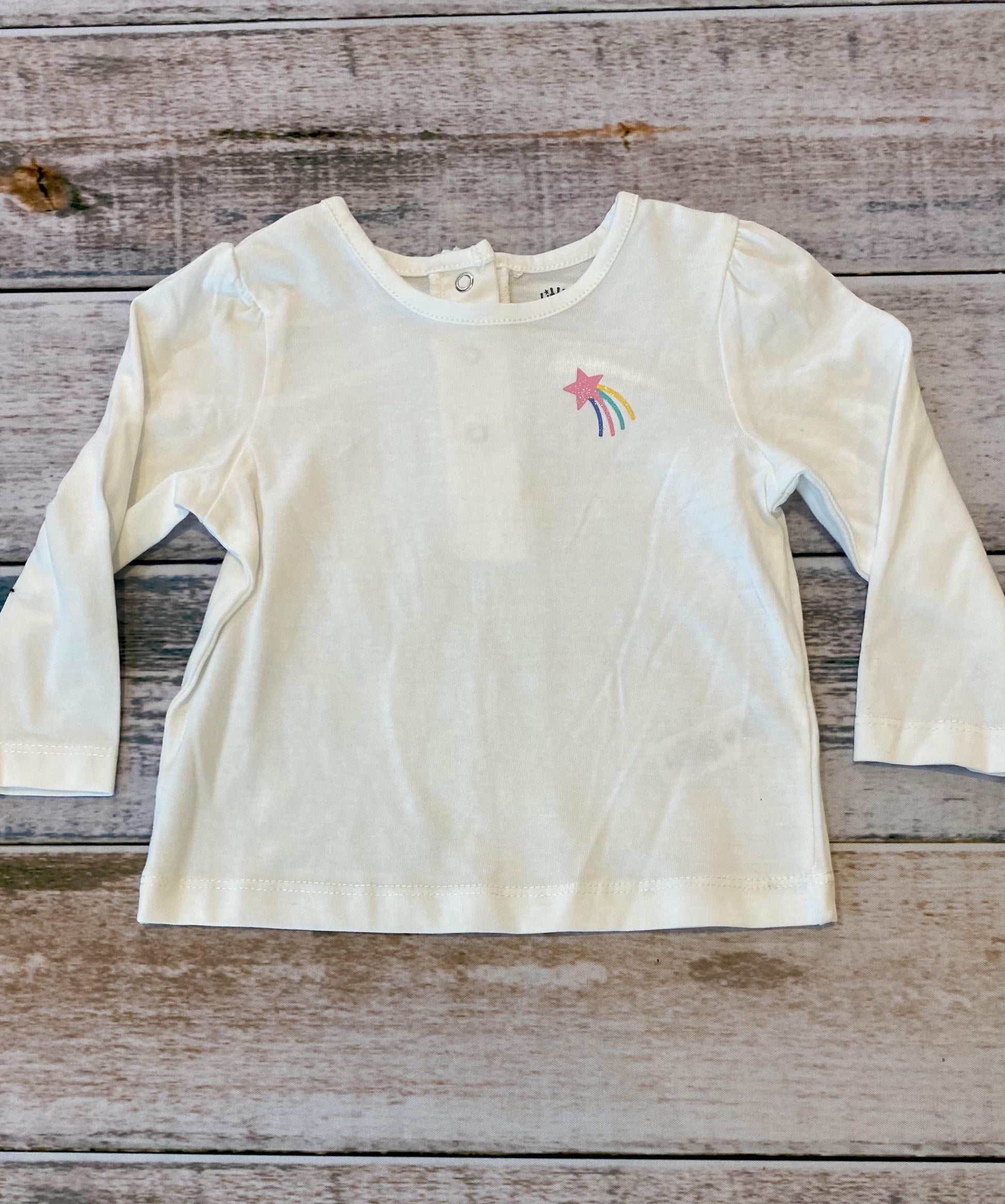 Little Me Girls Ivory Shirt Size: 12 months Ivory