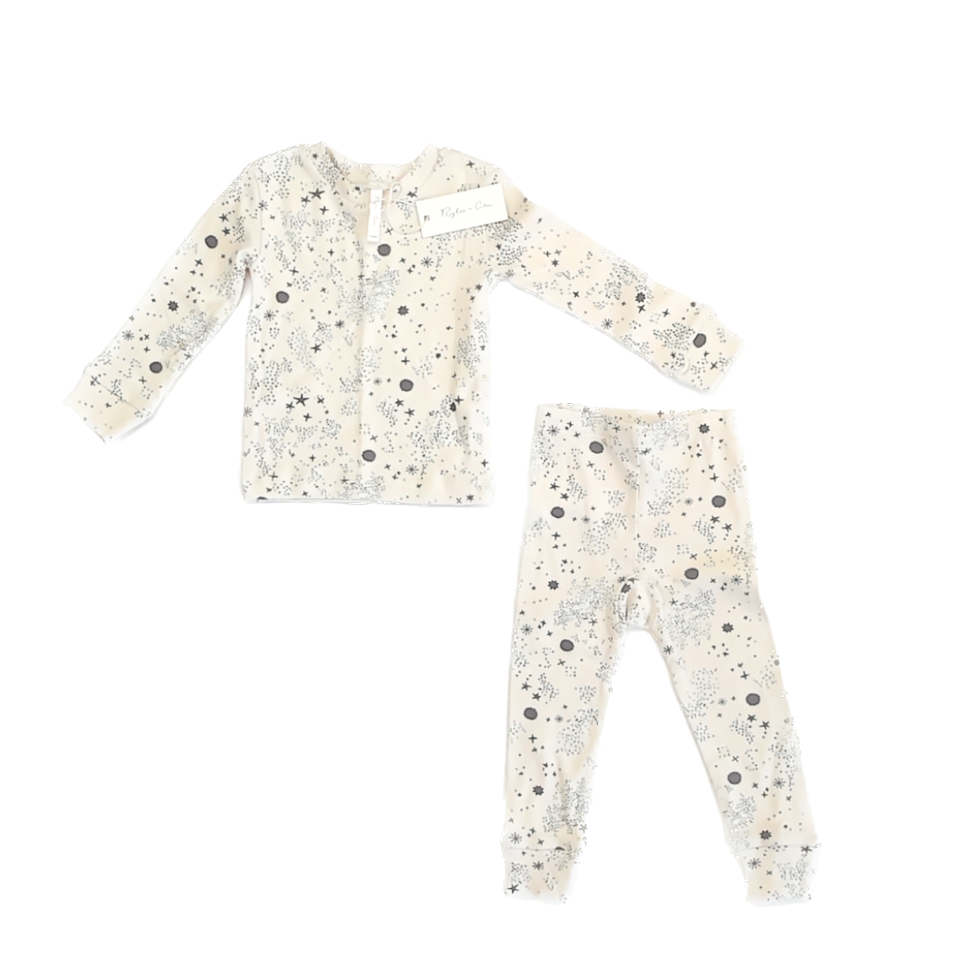 Rylee + Cru Unisex Ivory 2-piece Pajamas Size: 6-12 Months Ivory