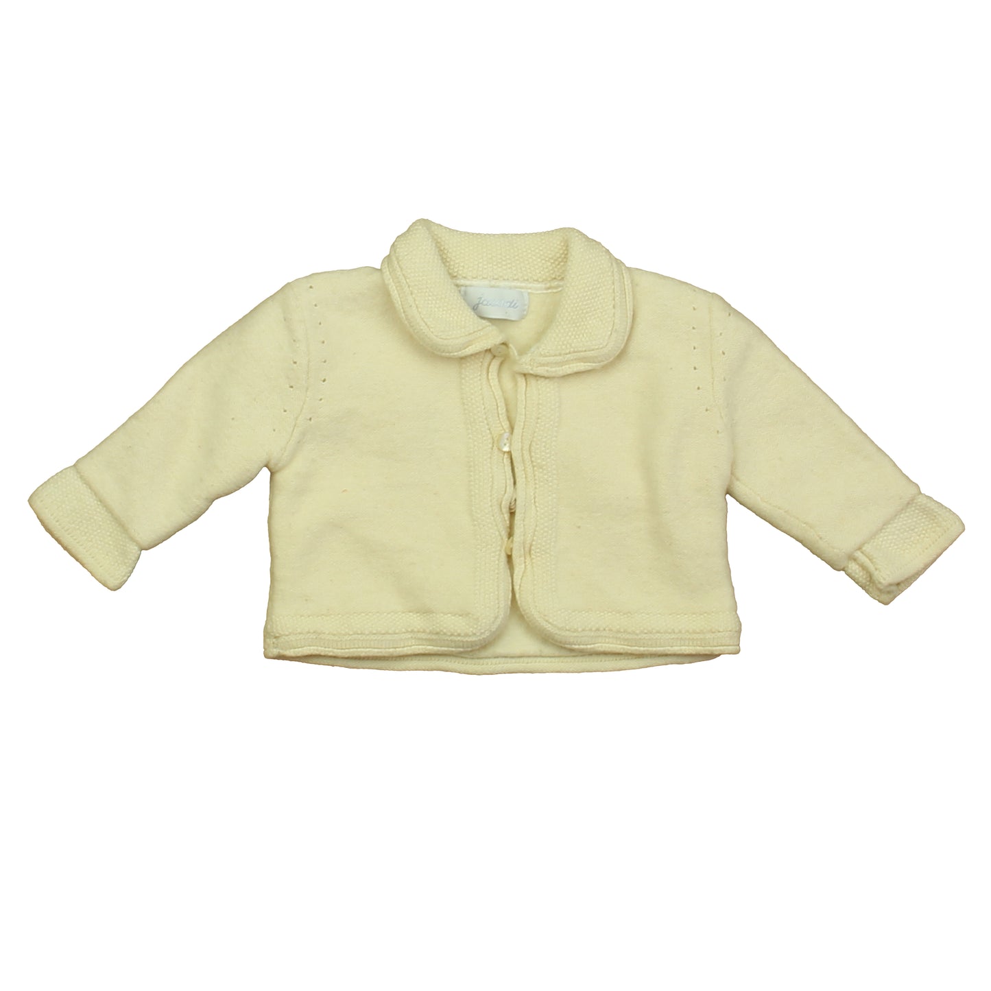 Jacadi Unisex Ivory Cardigan Size: 3 Months