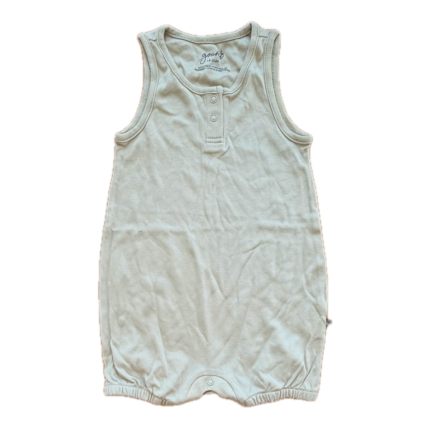 Goumi Unisex Ivory Romper Size: 18-24 Months Ivory