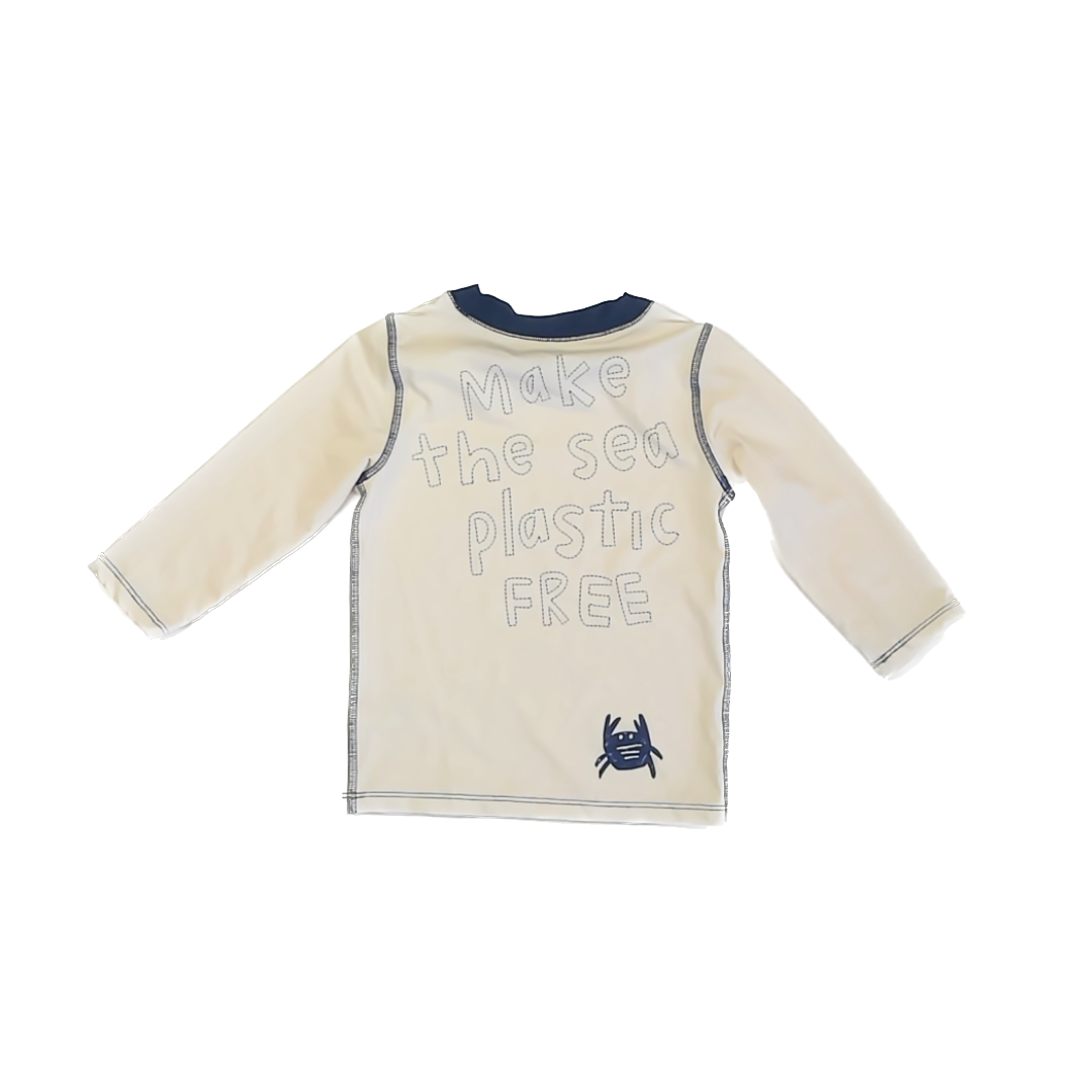 Mon Coeur Boys Ivory Rashguard Size: 5T Ivory