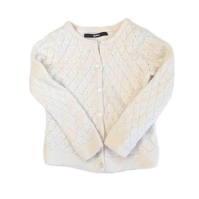 Quince Girls Ivory Cardigan Size: 5T Ivory