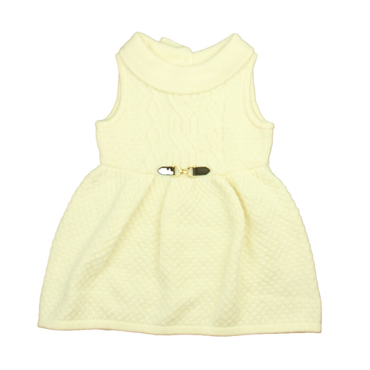 Janie and Jack Girls Ivory Dress Size: 12-18 Months