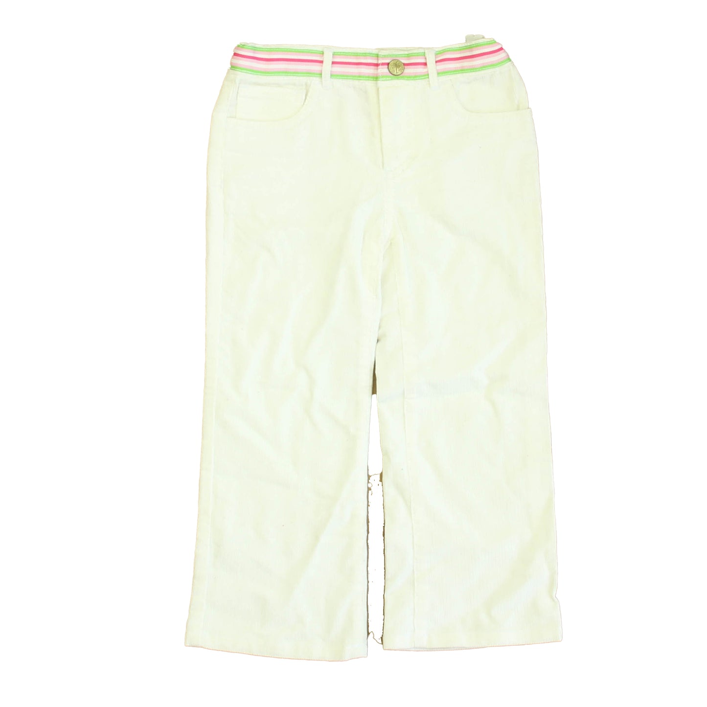 Lily Pulitzer Girls Ivory Corduroy Pants Size: 3T Ivory