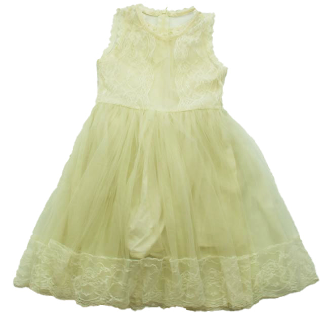 Bow Dream Girls Ivory Dress Size: 4T Ivory