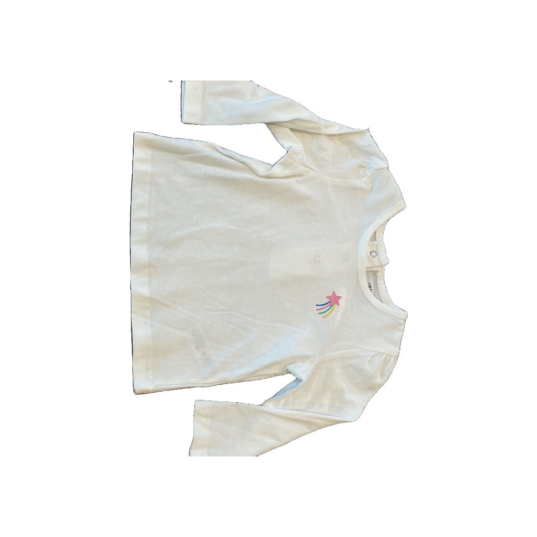 Little Me Girls Ivory Shirt Size: 12 months Ivory