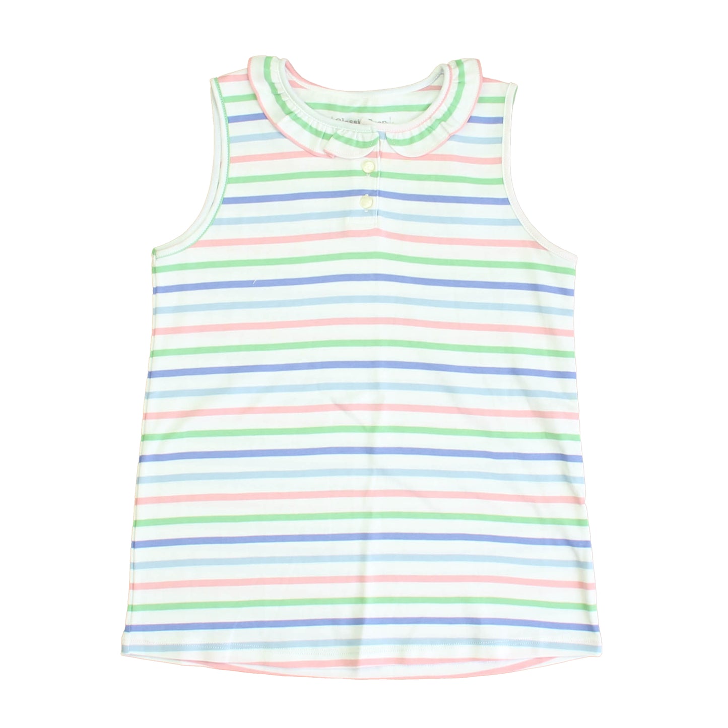 Classic Prep Girls Jungle Multistripe Polo Shirt Size: 6-14 Years Jungle Multistripe
