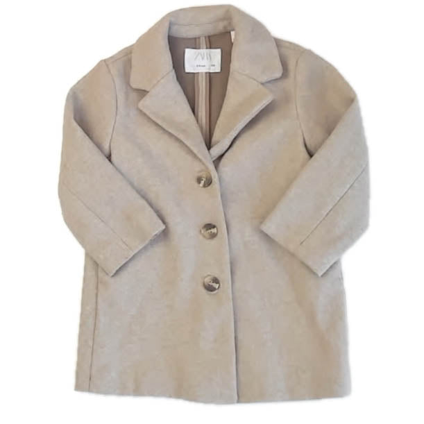 Zara Girls Khaki Winter Coat Size: Z3-4T Khaki