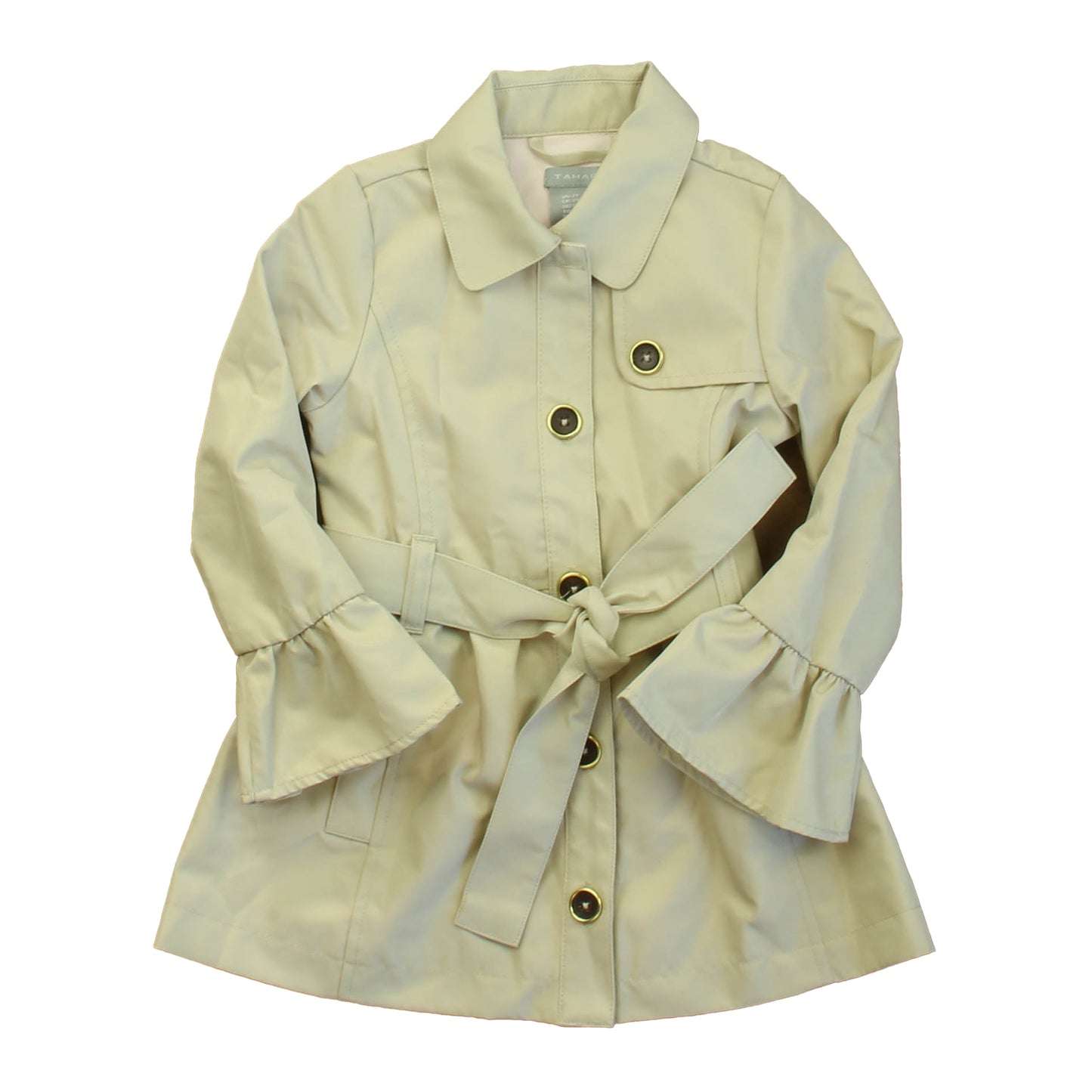 Tahari Girls Khaki Rain Coat Size: 2T Khaki