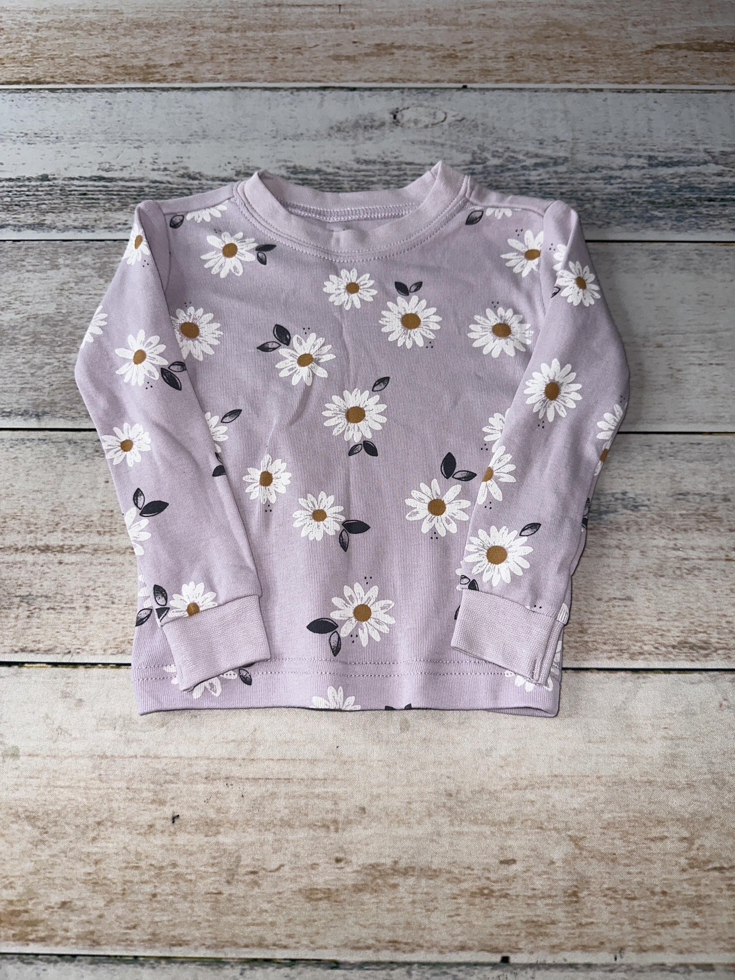 Petit Lemi Girls Lavender | Flowers Pajamas Size: 12 months Lavender | Flowers