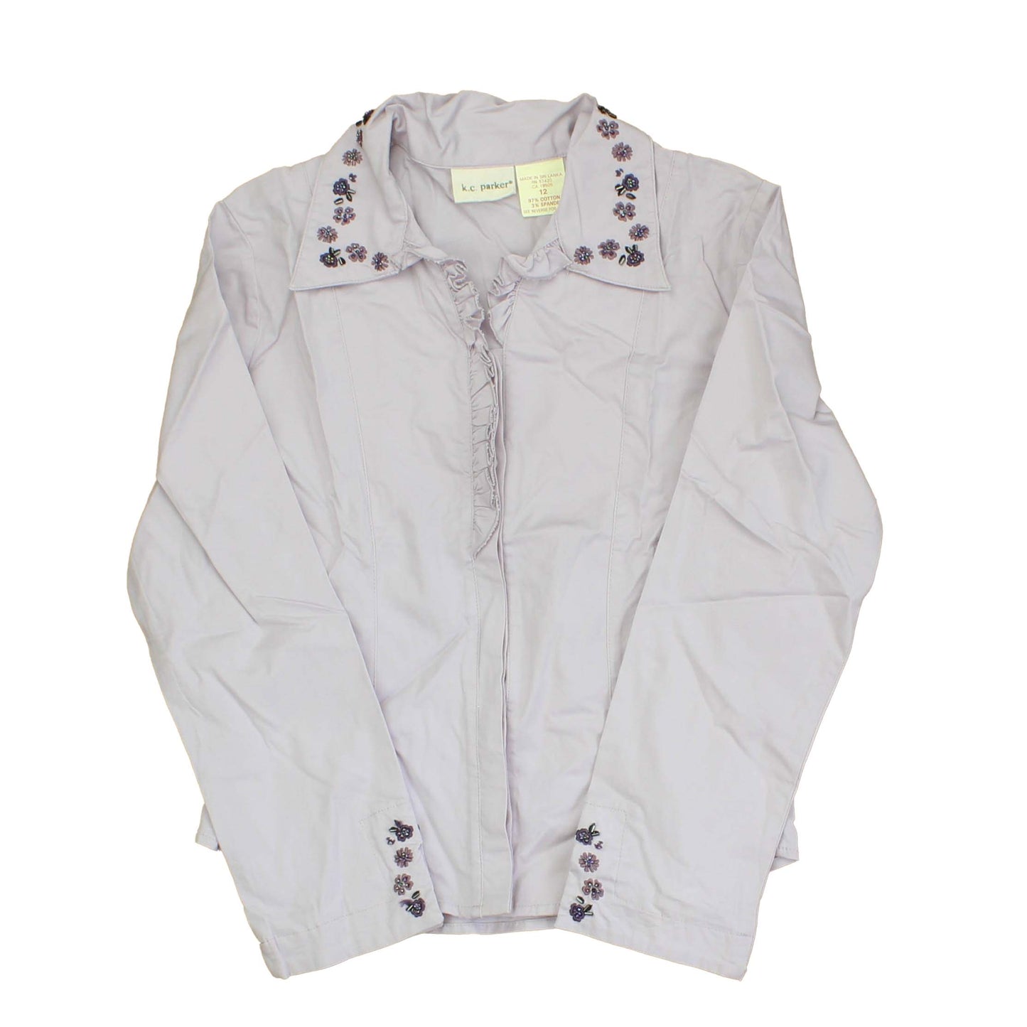 KC Parker Boys Lavender Blouse Size: 12 Years Lavender