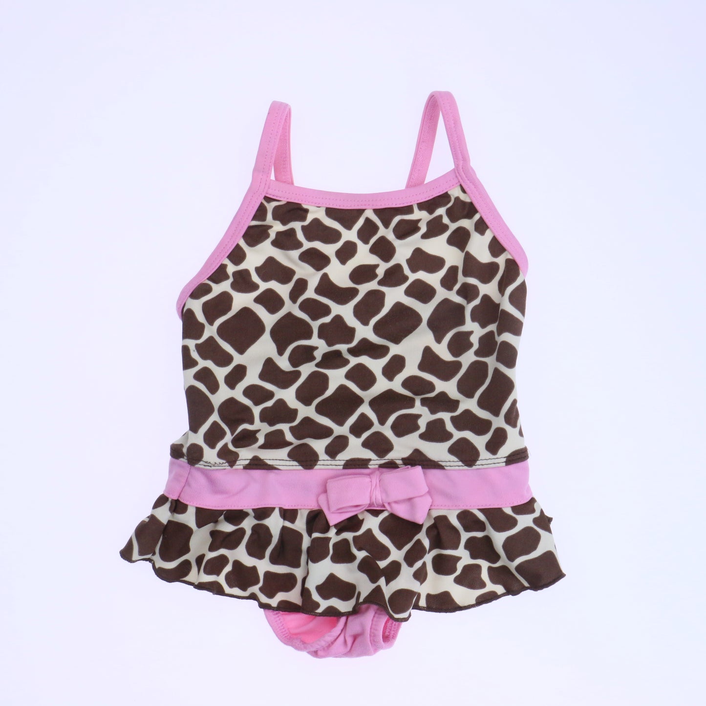Pink Platinum Girls Leopard 1-piece Swimsuit Size: 12 Months Leopard