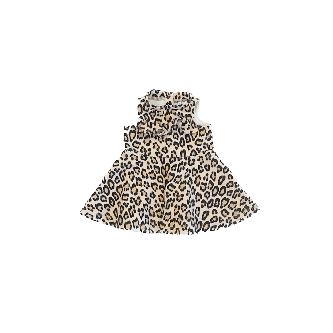 Janie and Jack Girls Leopard Dress Size: 3-6 Months Leopard