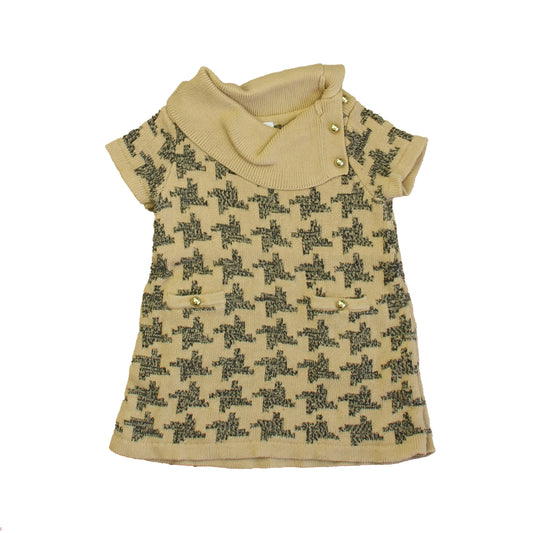 Janie and Jack Girls Leopard Sweater Dress Size: 6-12 Months Leopard