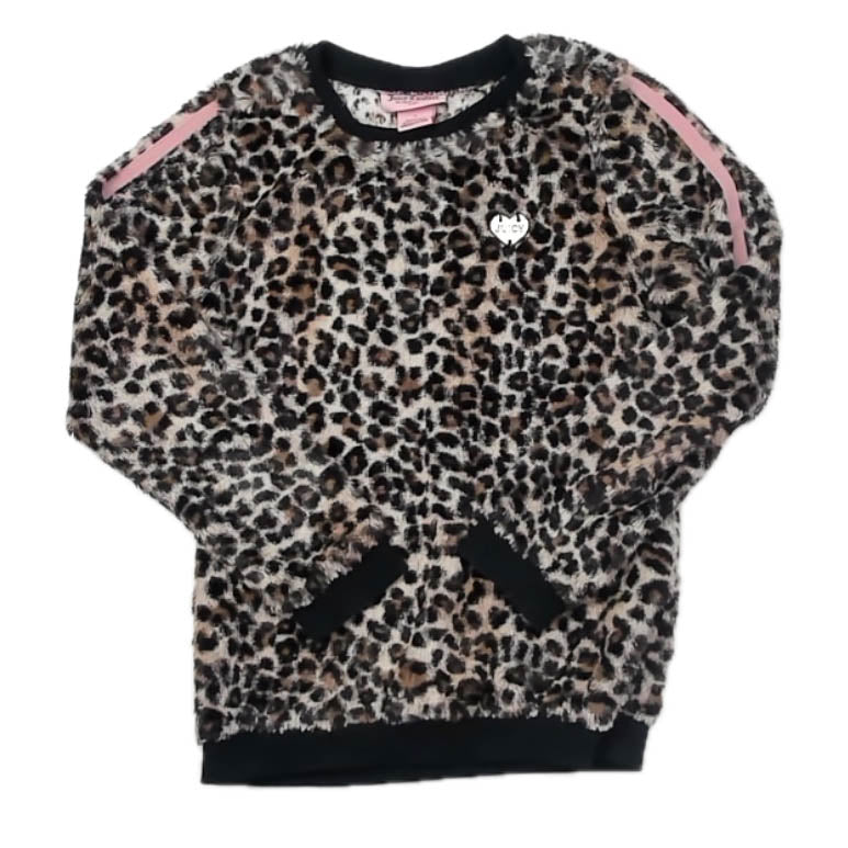 Juicy Couture Girls Leopard Long Sleeve Shirt Size: 7 Years Leopard