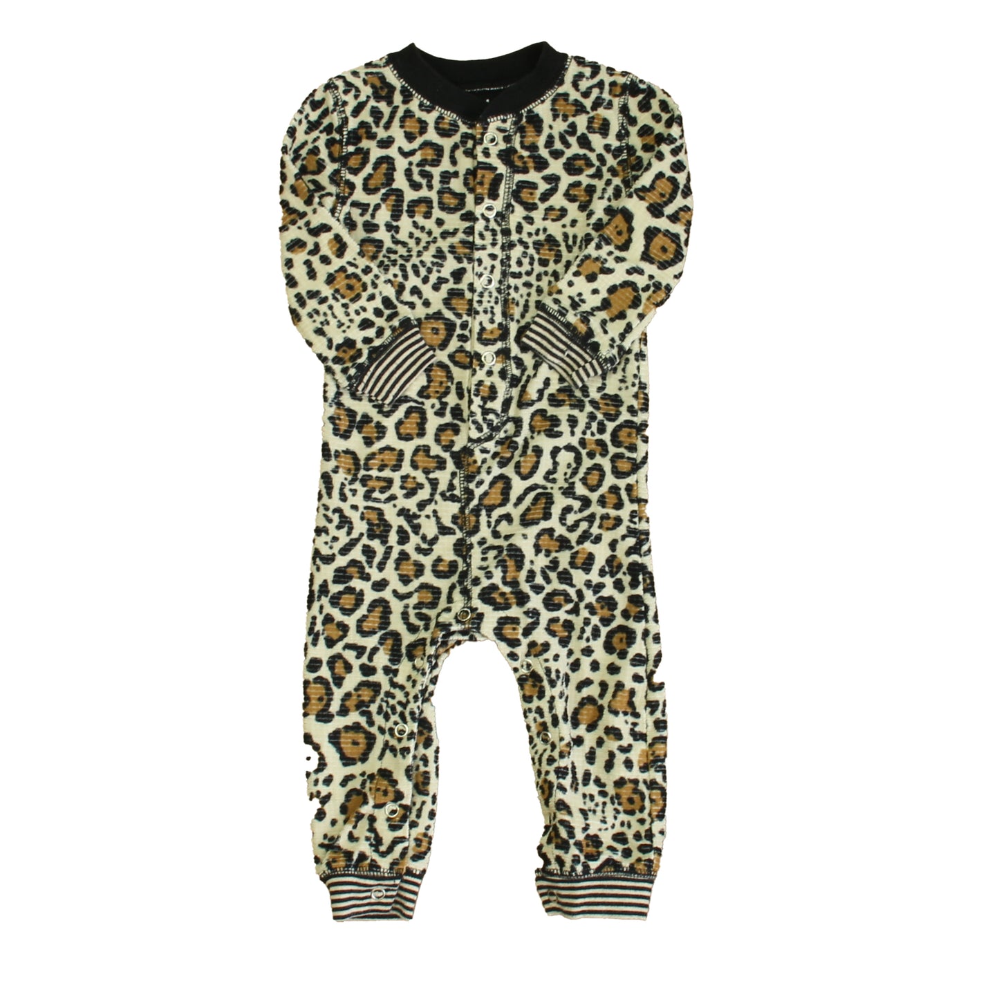 P.J. Salvage Girls Leopard 1-piece Non-footed Pajamas Size: 6-12 Months Leopard