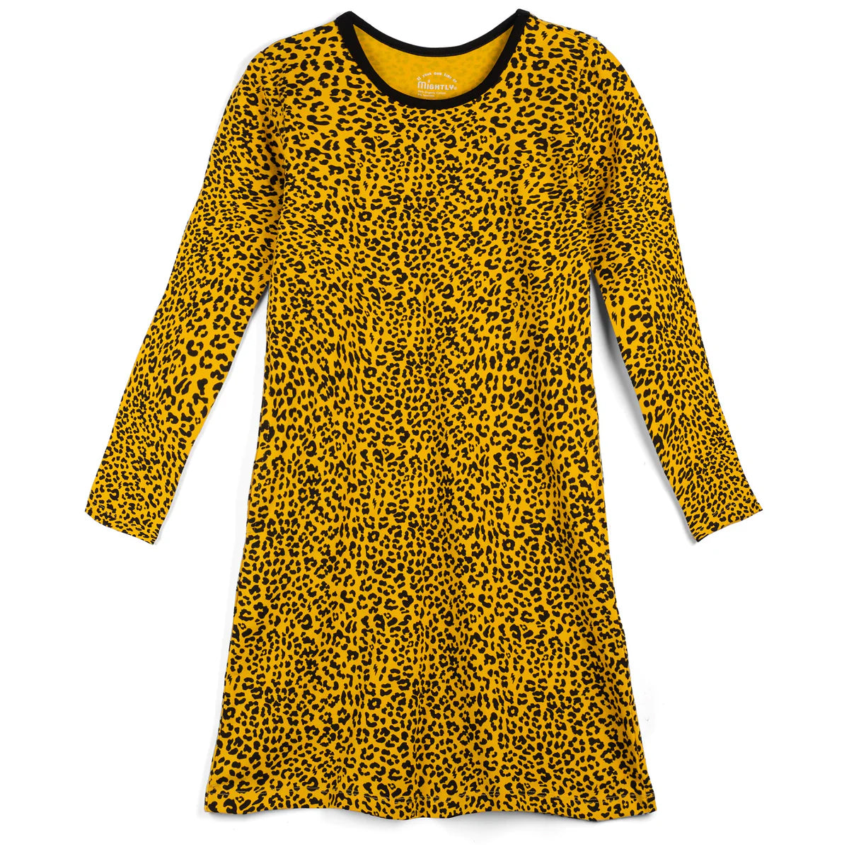 Mightly Girls Leopard Dress Size: 6-14 Years Leopard