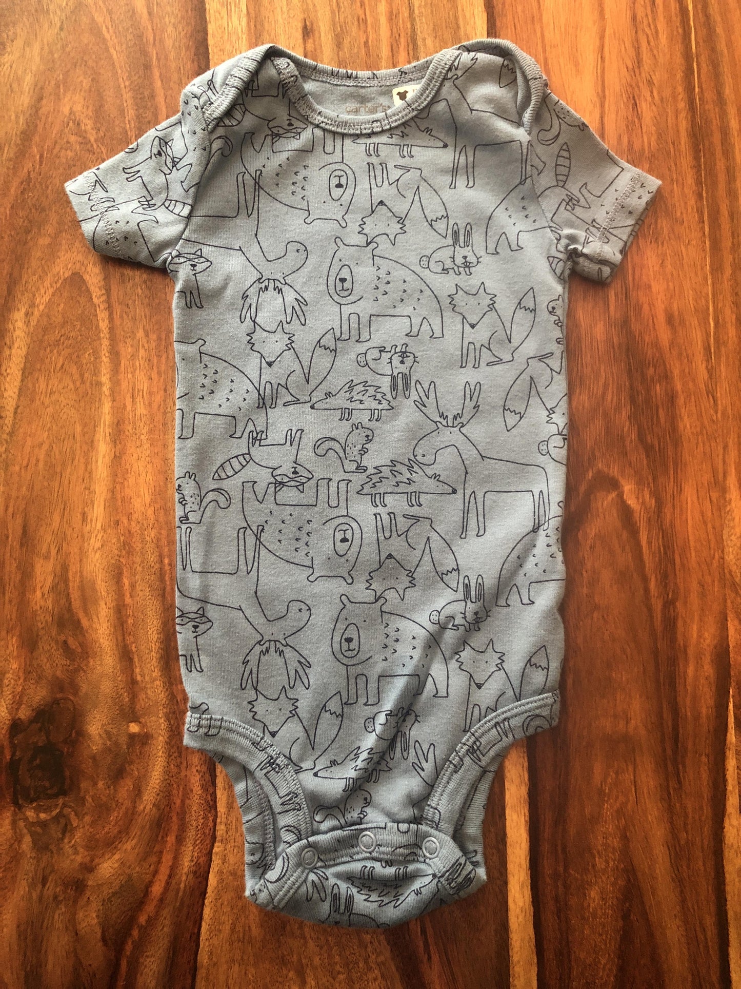 Carters Boys Light Blue | animals Onesie Size: 12 months Light Blue | animals