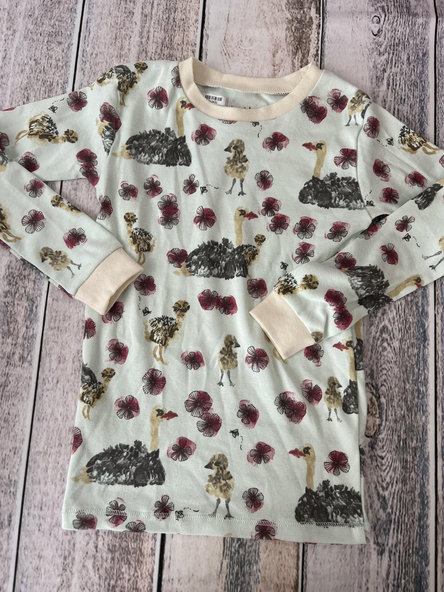 Burt's Bees Girls Light Blue | animals Pajamas Size: 5 Light Blue | animals