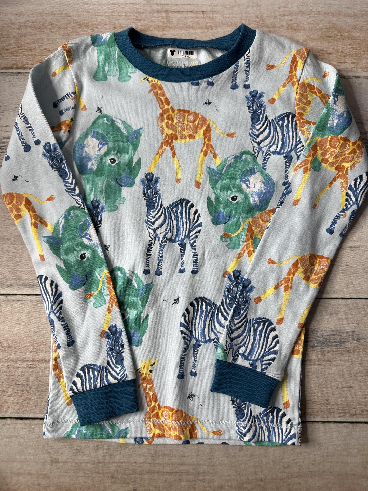 Burt's Bees Unisex Light Blue | animals Pajamas Size: 5 Light Blue | animals