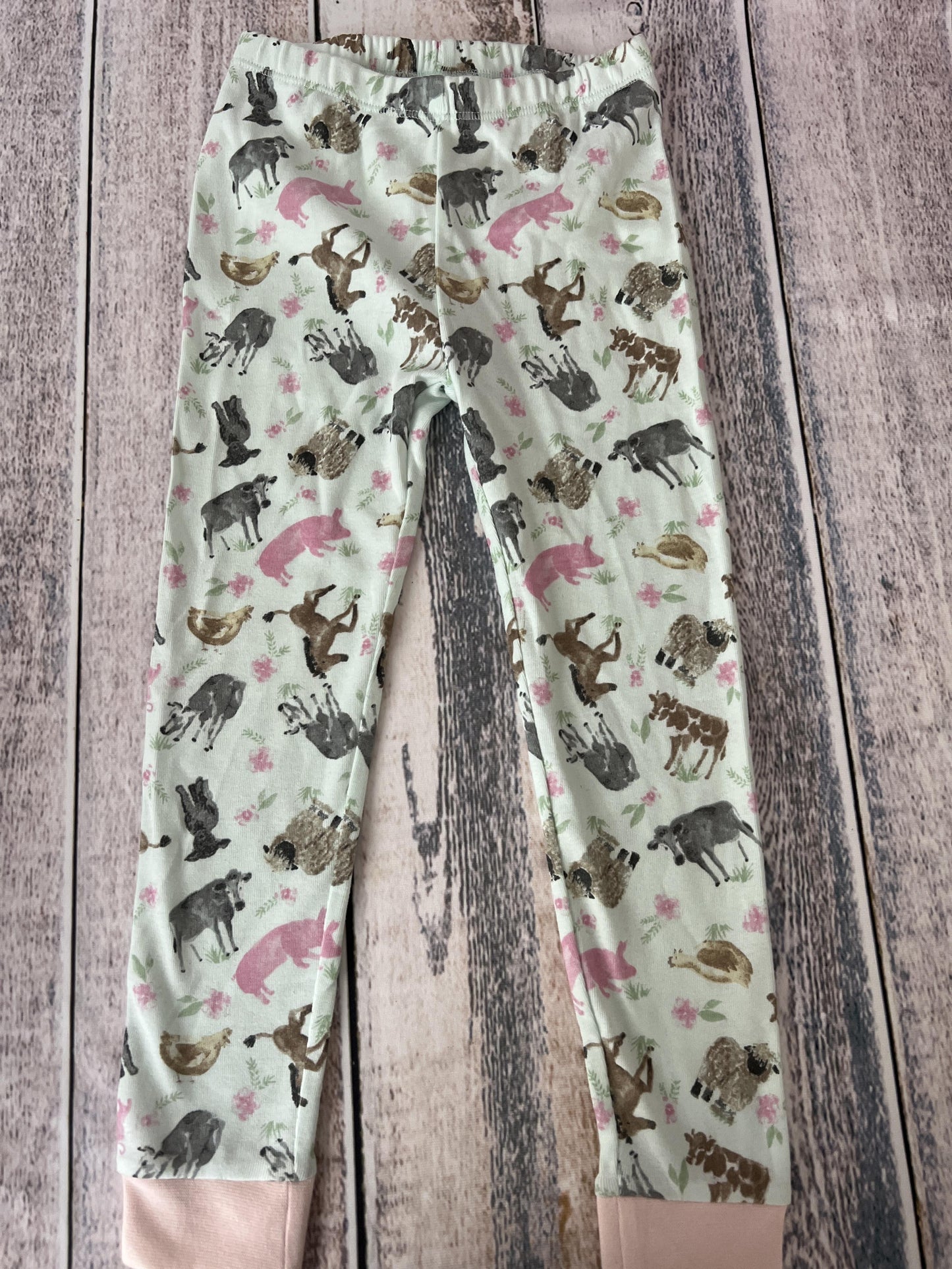 Burt's Bees Girls Light Blue | animals Pajamas Size: 5 Light Blue | animals