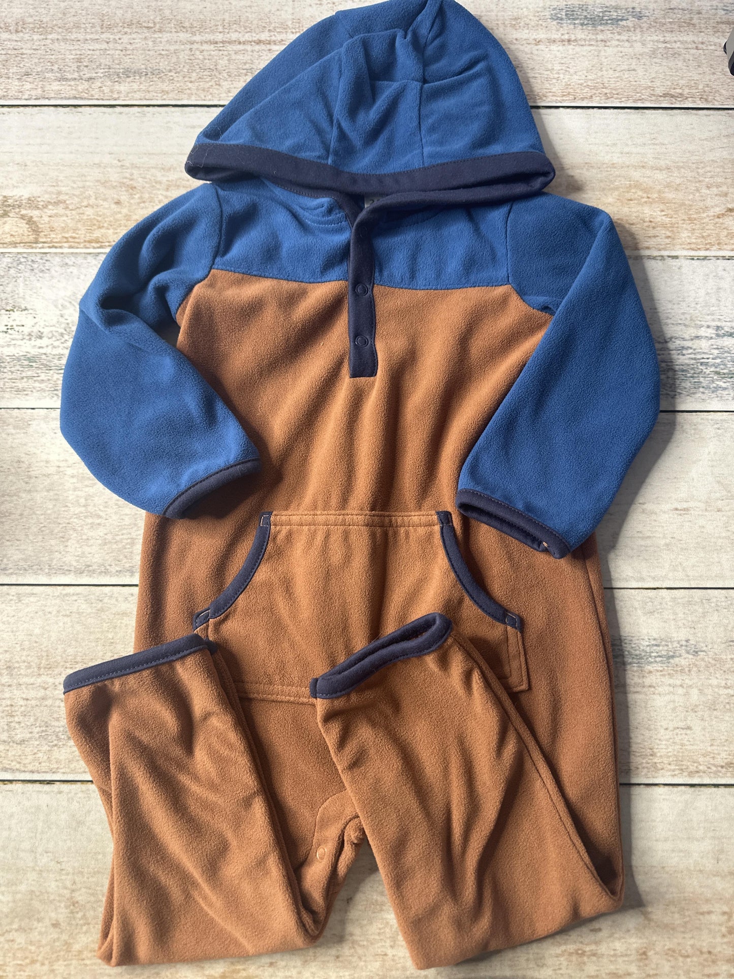 Carters Boys Light Blue | Brown Long Sleeve Outfit Size: 24 months Light Blue | Brown