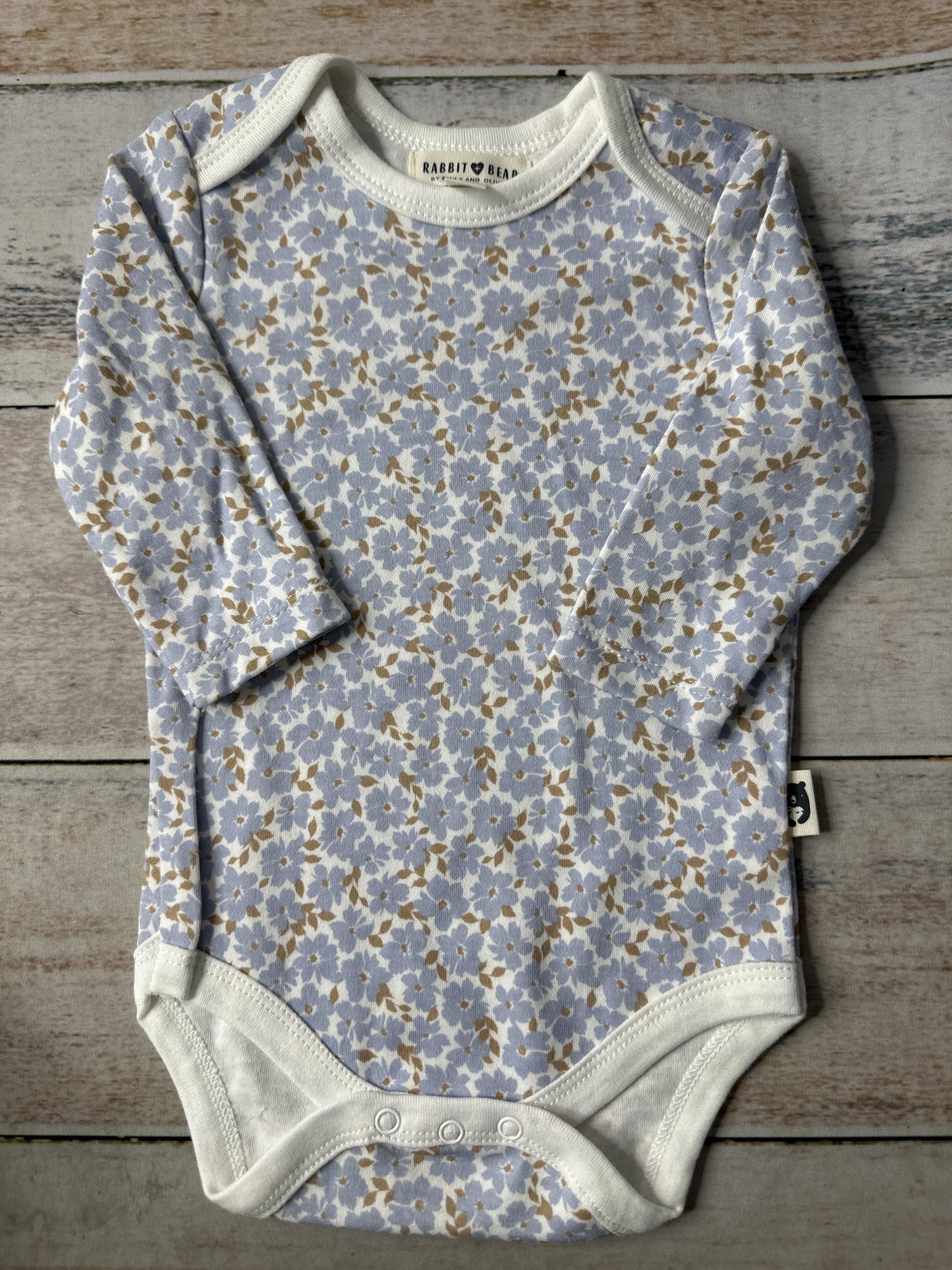 Rabbit Bear Girls Light Blue | Brown Onesie Size: 3-6 months Light Blue | Brown
