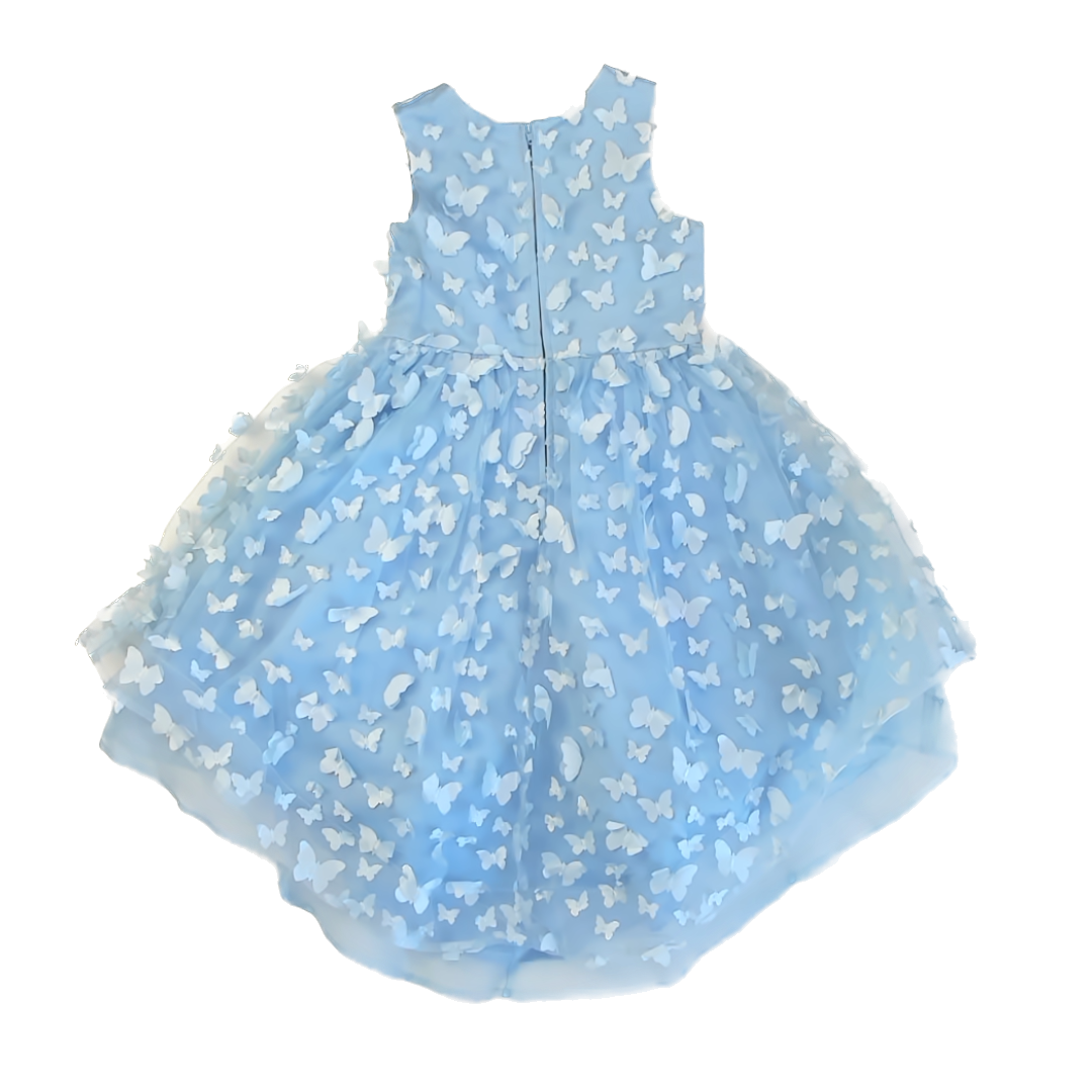 Rare edition Girls Light Blue Butterflies Special Occasion Dress Size: 6 Years Light Blue Butterflies