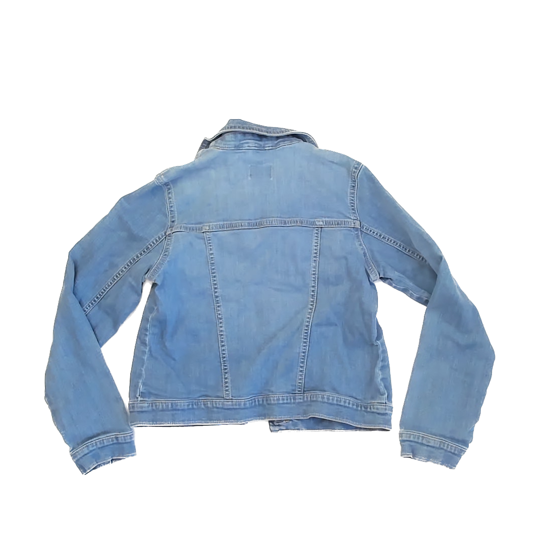 Children's Place Girls Light Blue Denim Jacket Size: 10-12 Years Light Blue Denim
