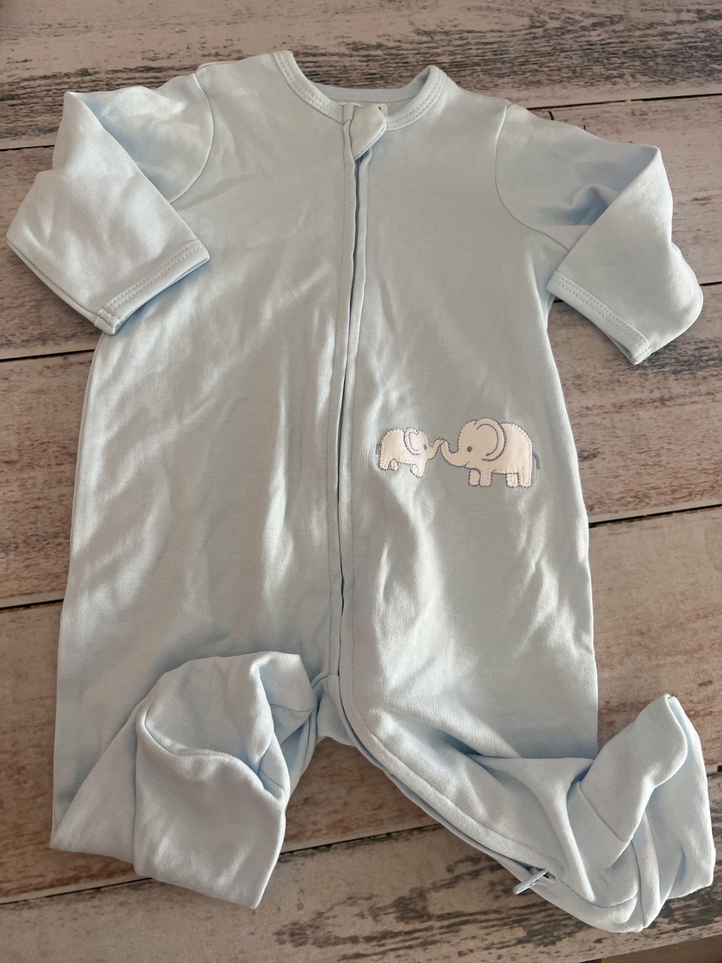 Little Me Boys Light Blue | Elephant Pajamas Size: 3 months Light Blue | Elephant