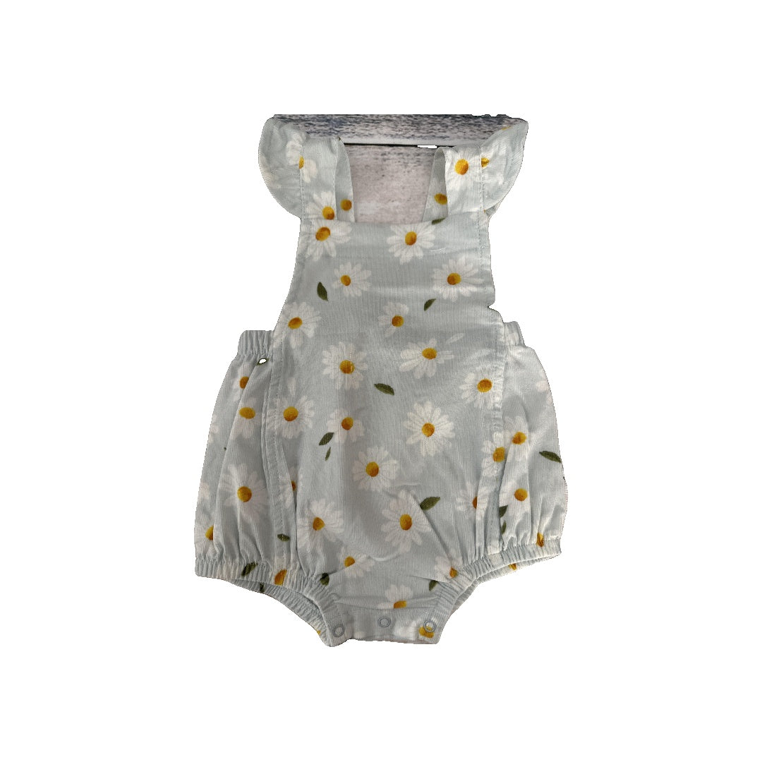 Angel Dear Girls Light Blue | Flowers Romper Size: 0-3 months Light Blue | Flowers