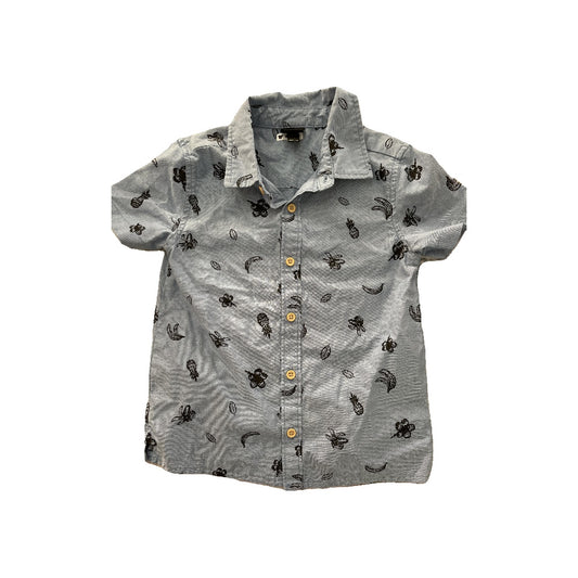 Art Class Boys Light Blue | Fruit Button Down Short Sleeve Size: 3T Light Blue | Fruit