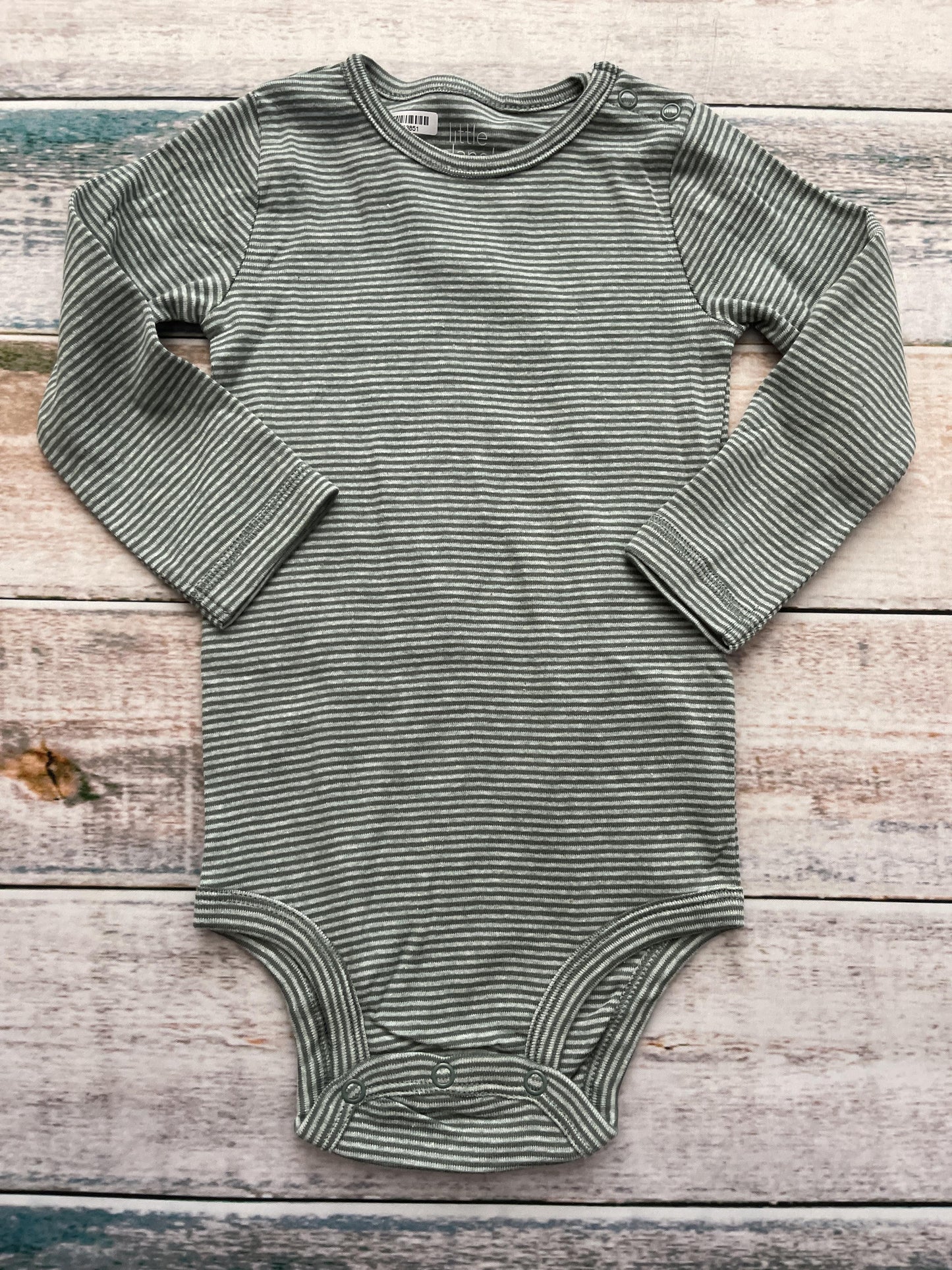 Little Planet Unisex Light Blue | Grey | light green | Stripe Onesie Size: 18 months Light Blue | Grey | light green | Stripe