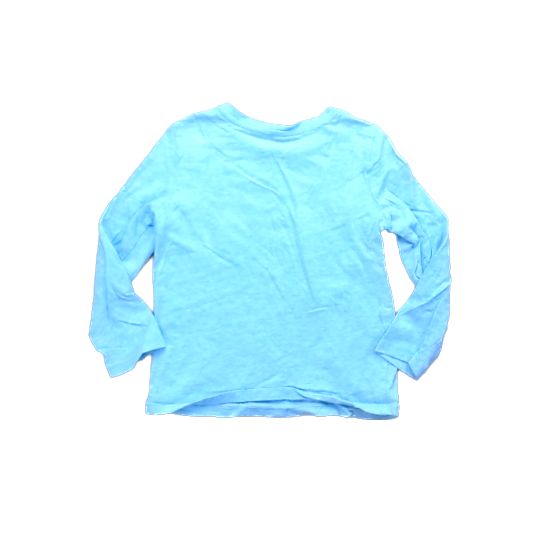Rockets Of Awesome Girls Light Blue Heather | Purple Peace Hand Long Sleeve Shirt Size: 4T Light Blue Heather | Purple Peace Hand