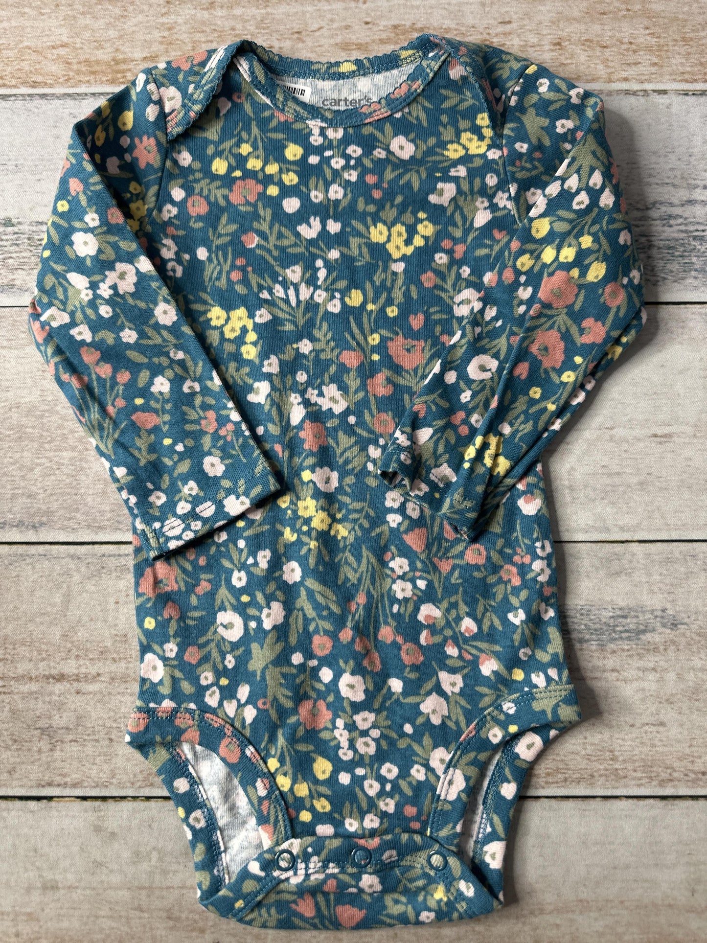 Carters Girls Light Blue | light green | Yellow | pink Onesie Size: 12 months Light Blue | light green | Yellow | pink