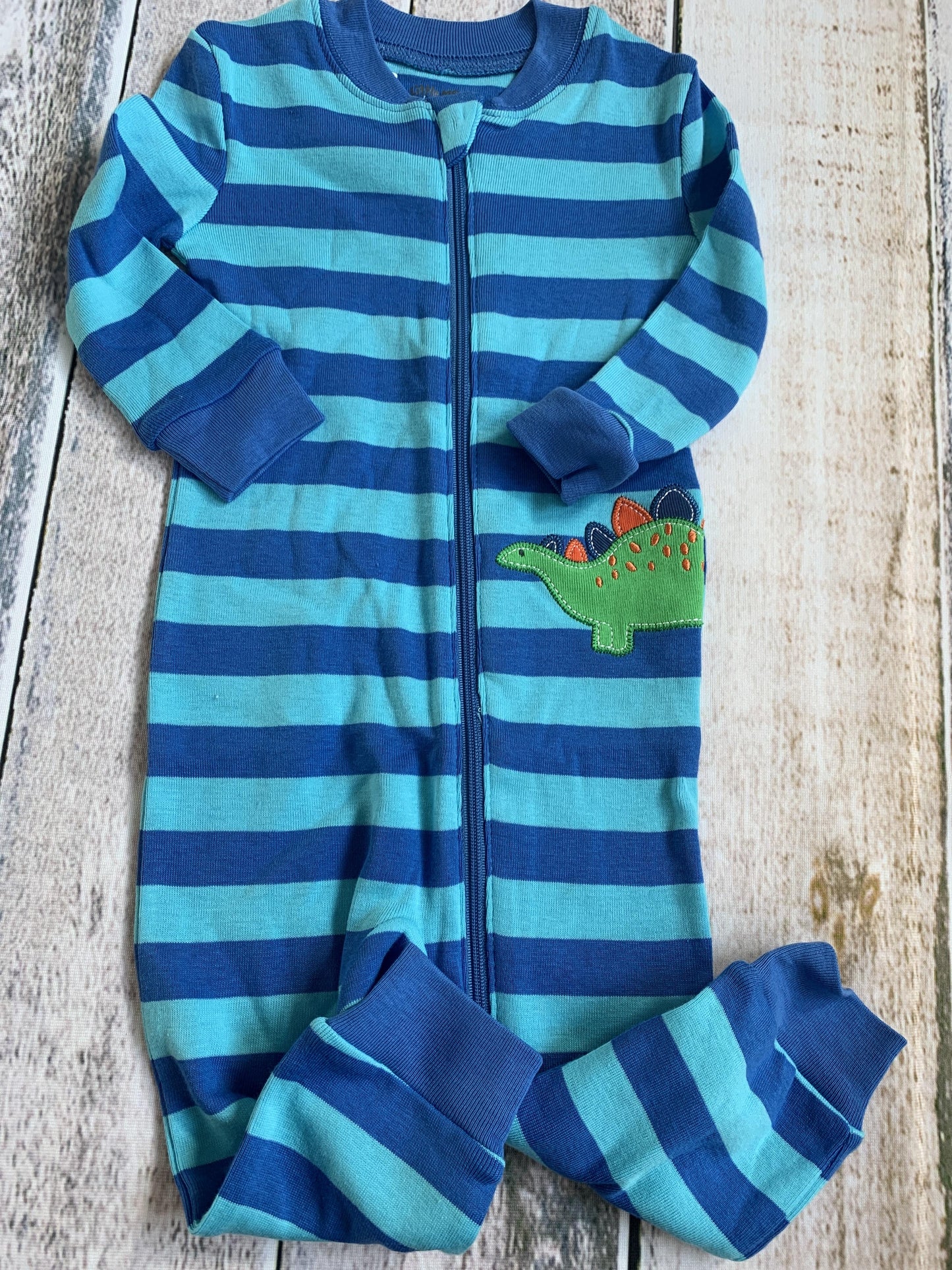 Little Me Boys Light Blue | Navy Blue | Stripe Pajamas Size: 12M Light Blue | Navy Blue | Stripe