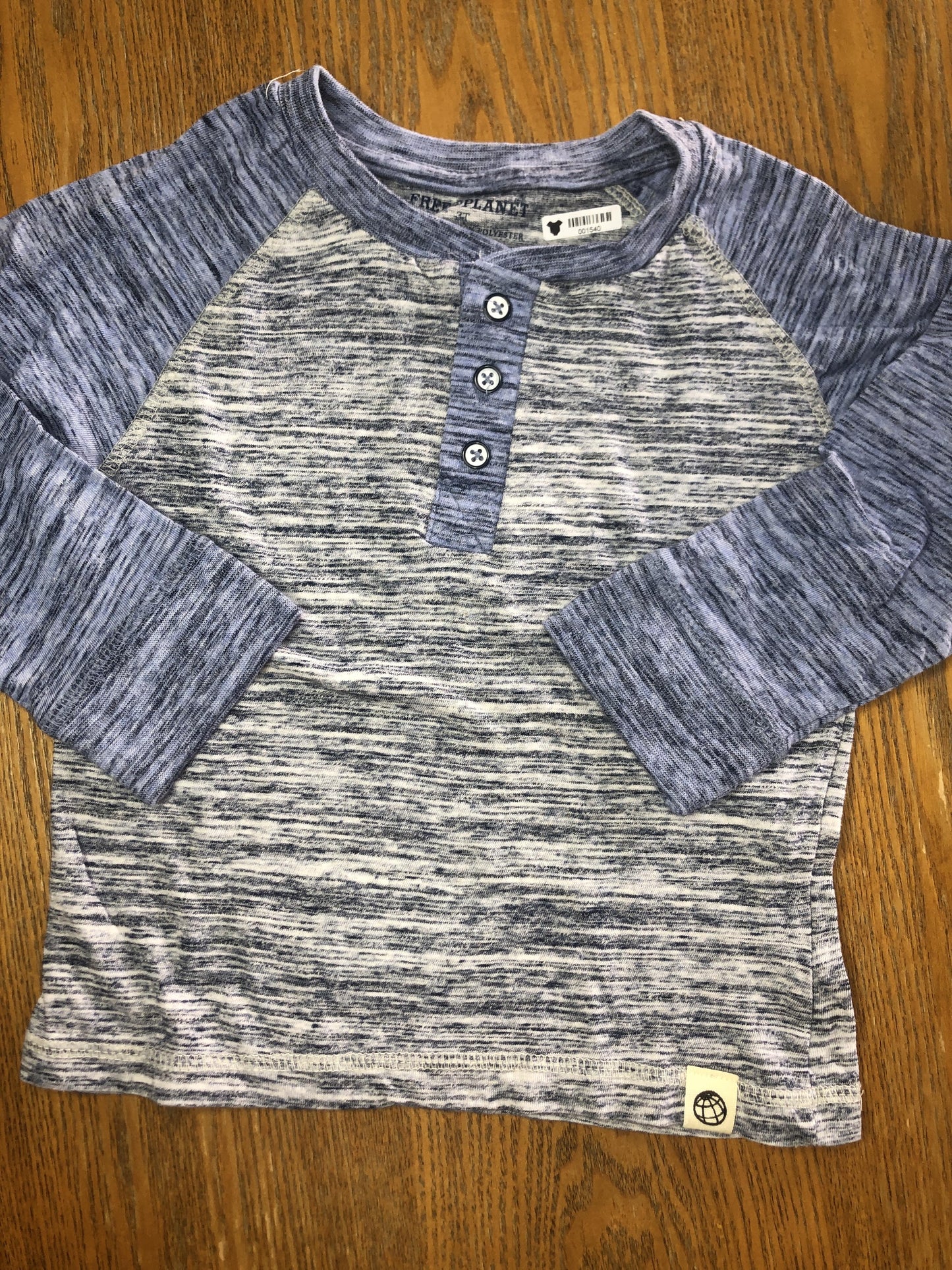 Free People Unisex Light Blue | Navy Blue Long Sleeve T-Shirt Size: 3T Light Blue | Navy Blue