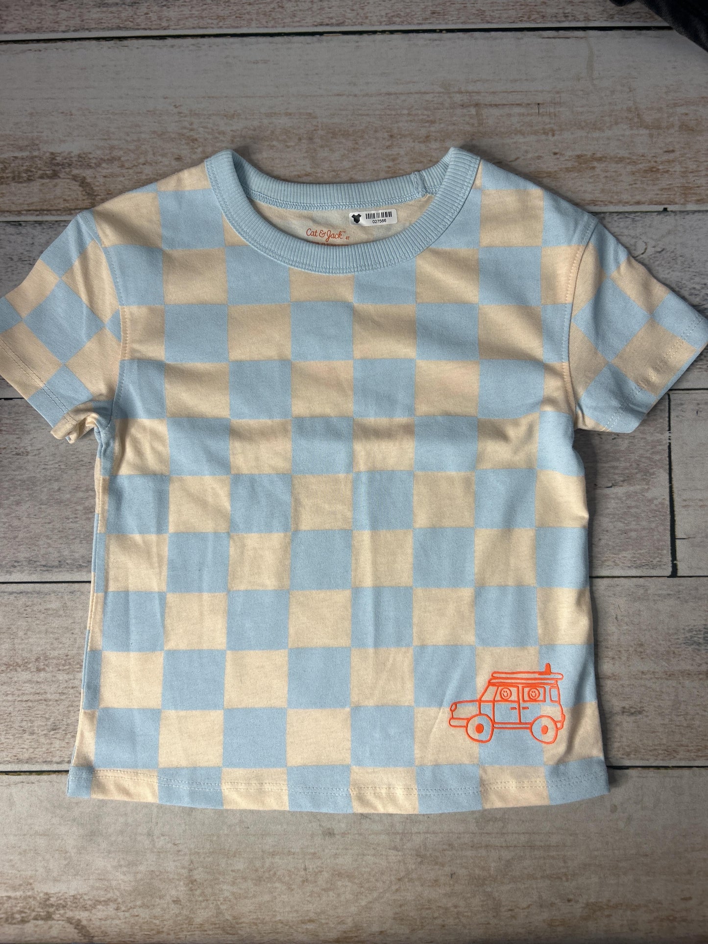 Unisex Light Blue | orange Shirt Size: 4T Light Blue | orange