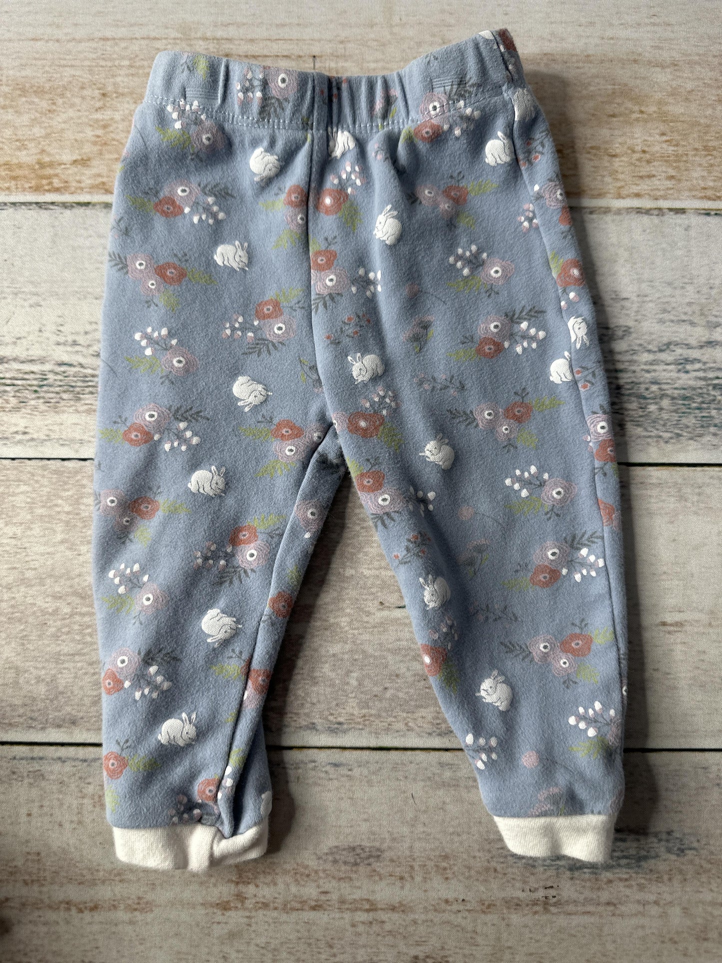 asher and olivia Girls Light Blue | Pink floral Pajamas Size: 12 months Light Blue | Pink floral