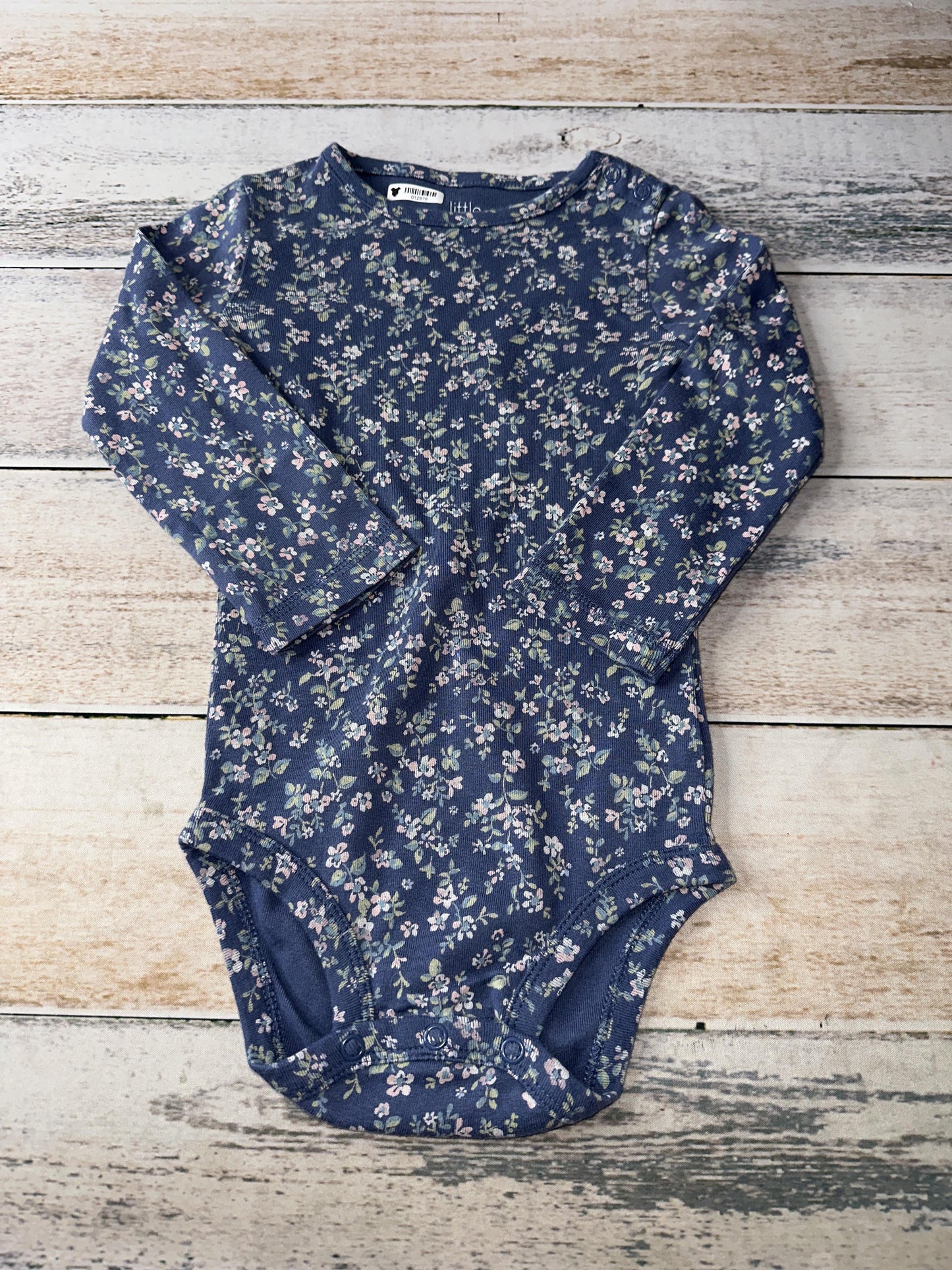 Little Planet Girls Light Blue | Pink floral Onesie Size: 24 months Light Blue | Pink floral