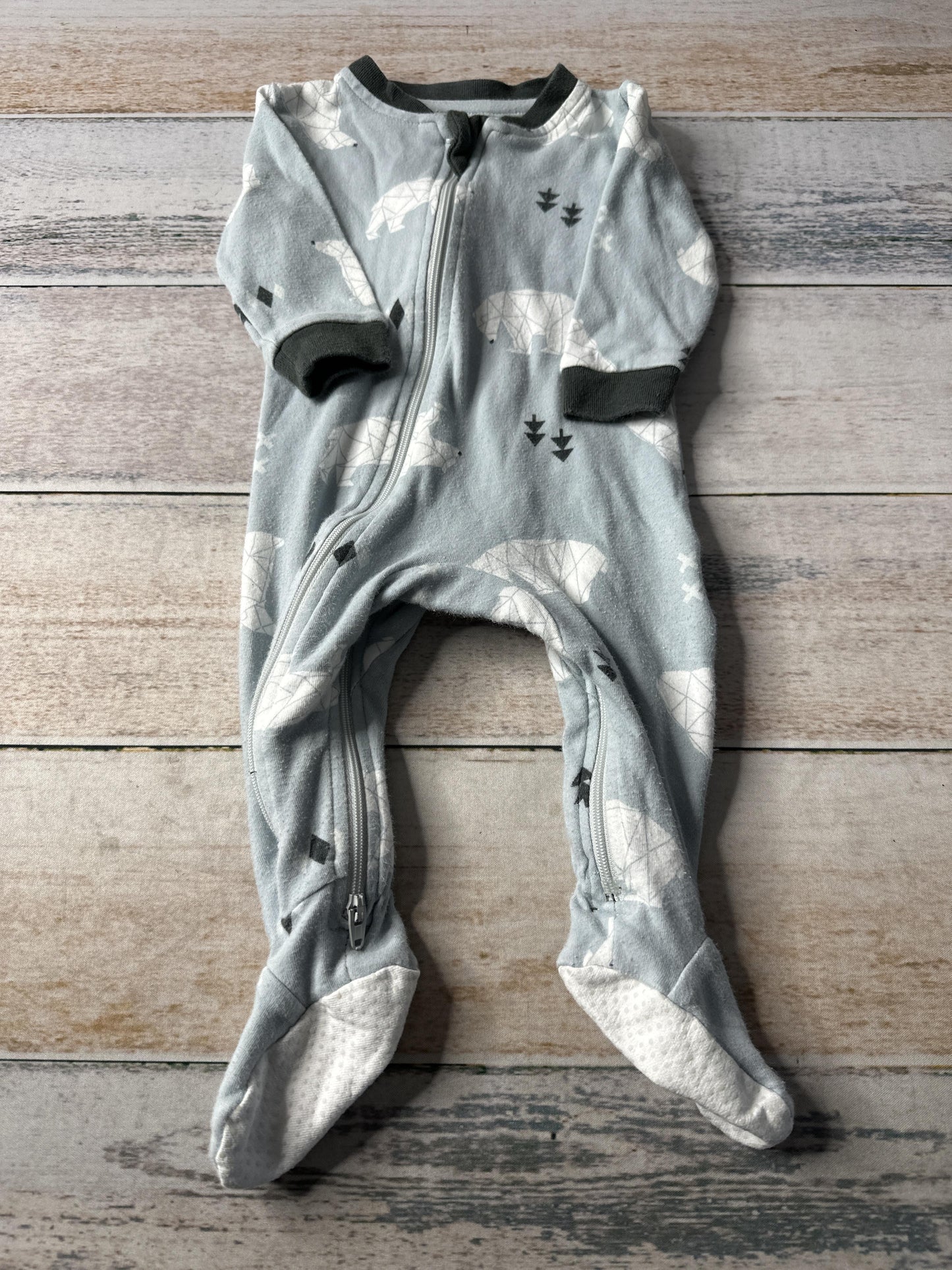 zippy jamz Boys Light Blue | polar bears Pajamas Size: 3-6 months Light Blue | polar bears